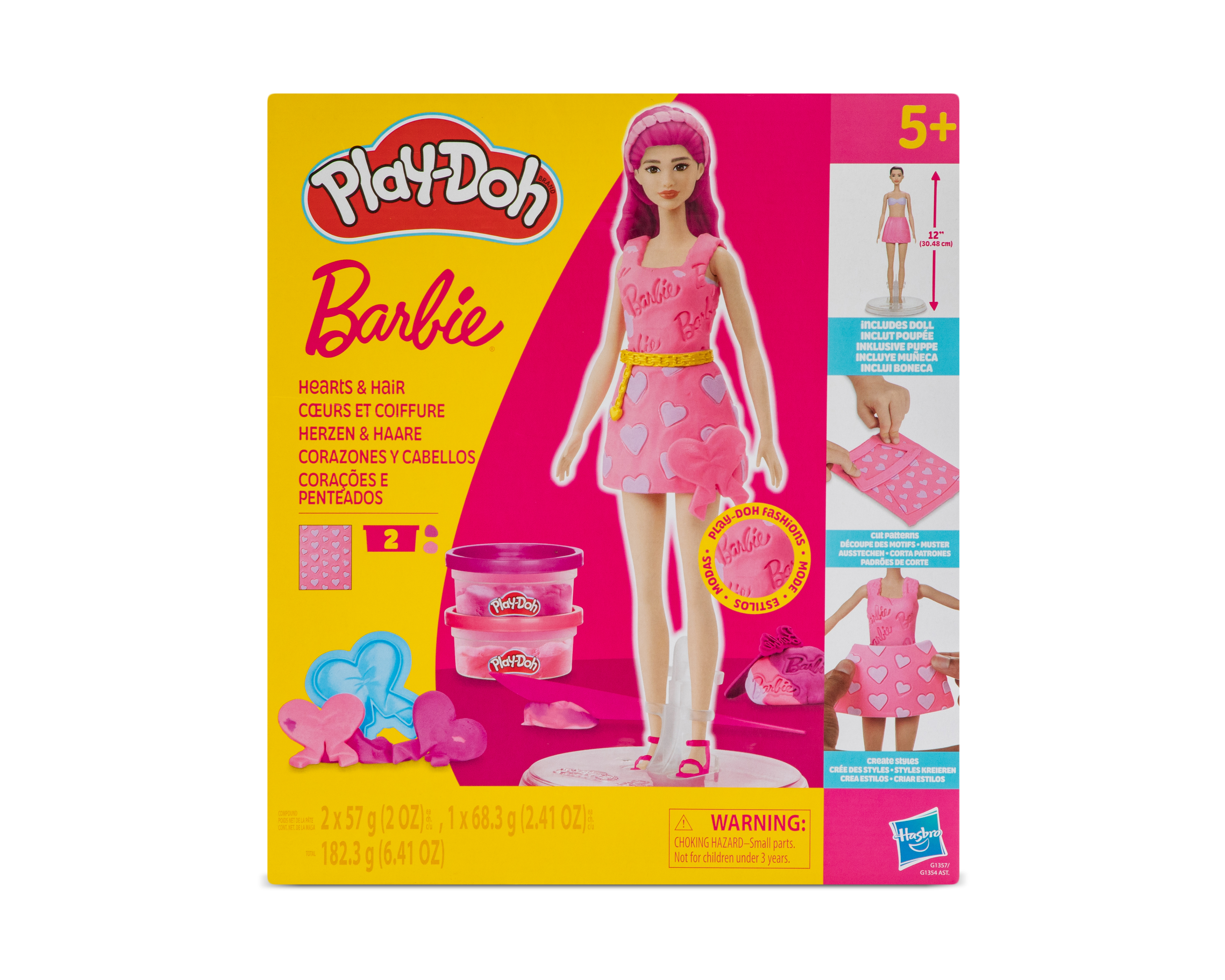 Foto 2 pulgar | Foto 1 | Set de Masa Moldeable Play-Doh Barbie Corazones y Cabellos con Accesorios