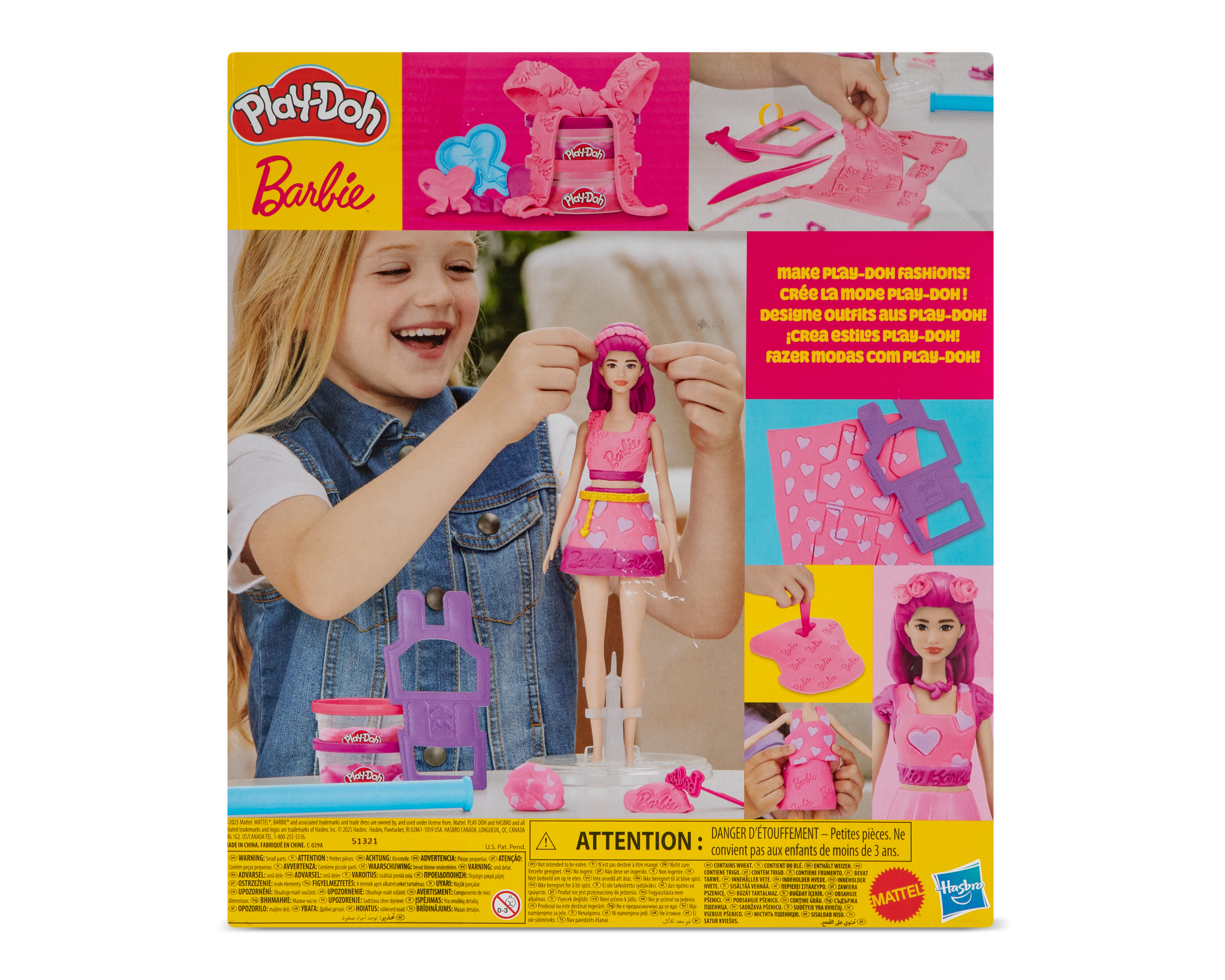 Foto 3 pulgar | Foto 2 | Set de Masa Moldeable Play-Doh Barbie Corazones y Cabellos con Accesorios