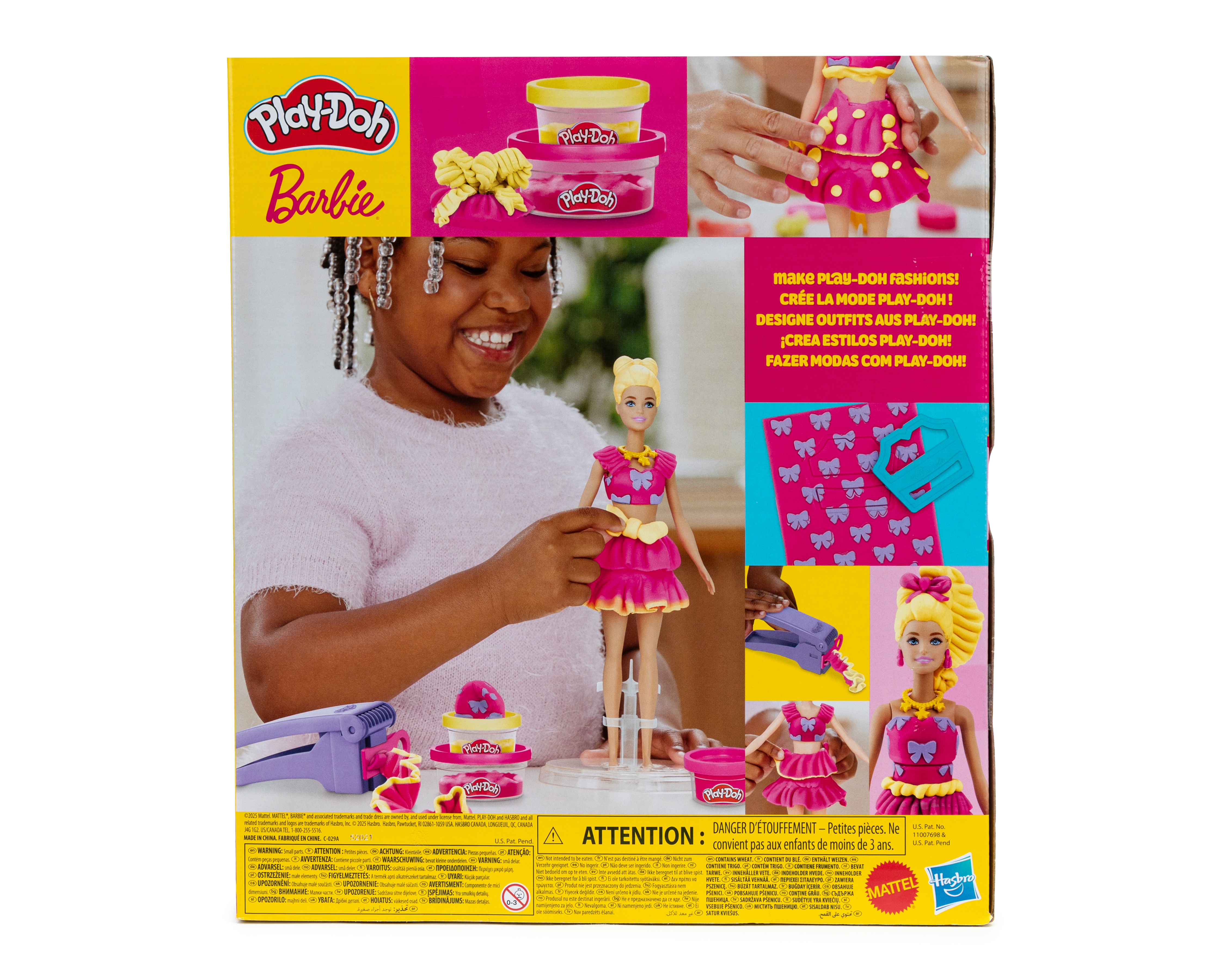 Foto 5 pulgar | Foto 4 | Muñeca Play-Doh Barbie Volantes y Lazos