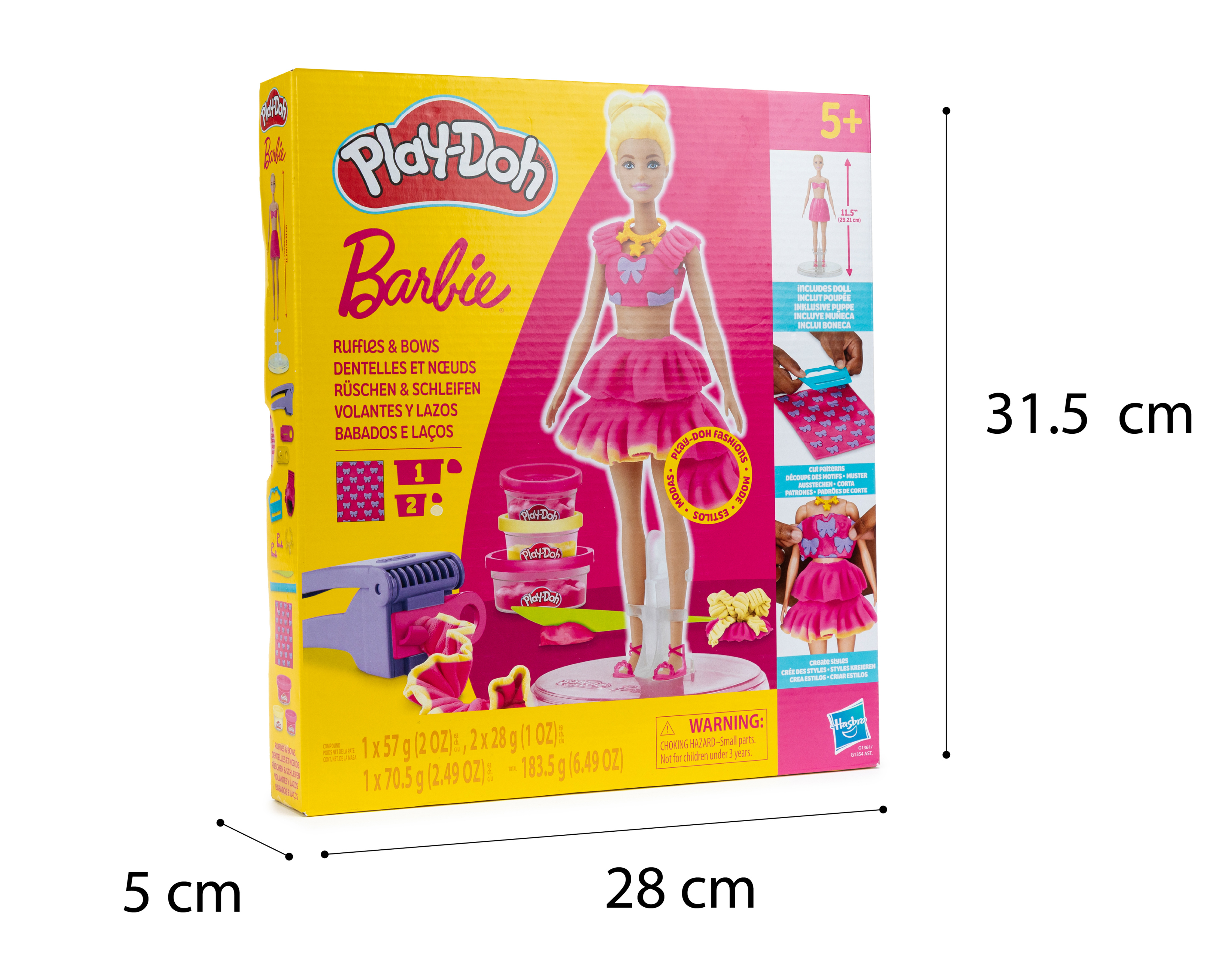 Foto 7 pulgar | Foto 6 | Muñeca Play-Doh Barbie Volantes y Lazos