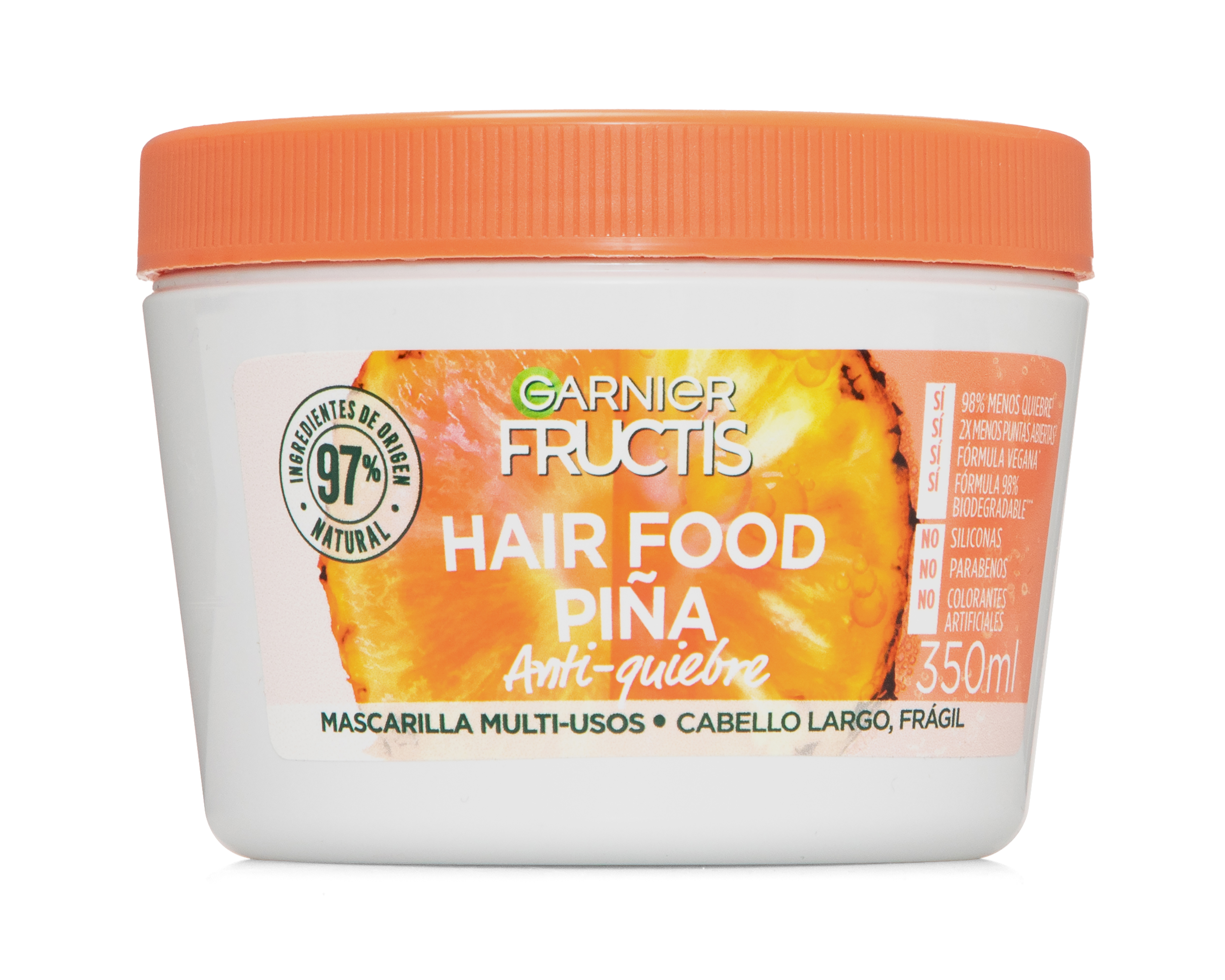Foto 2 pulgar | Foto 1 | Mascarilla Capilar Garnier Fructis Hair Food Piña 350 ml