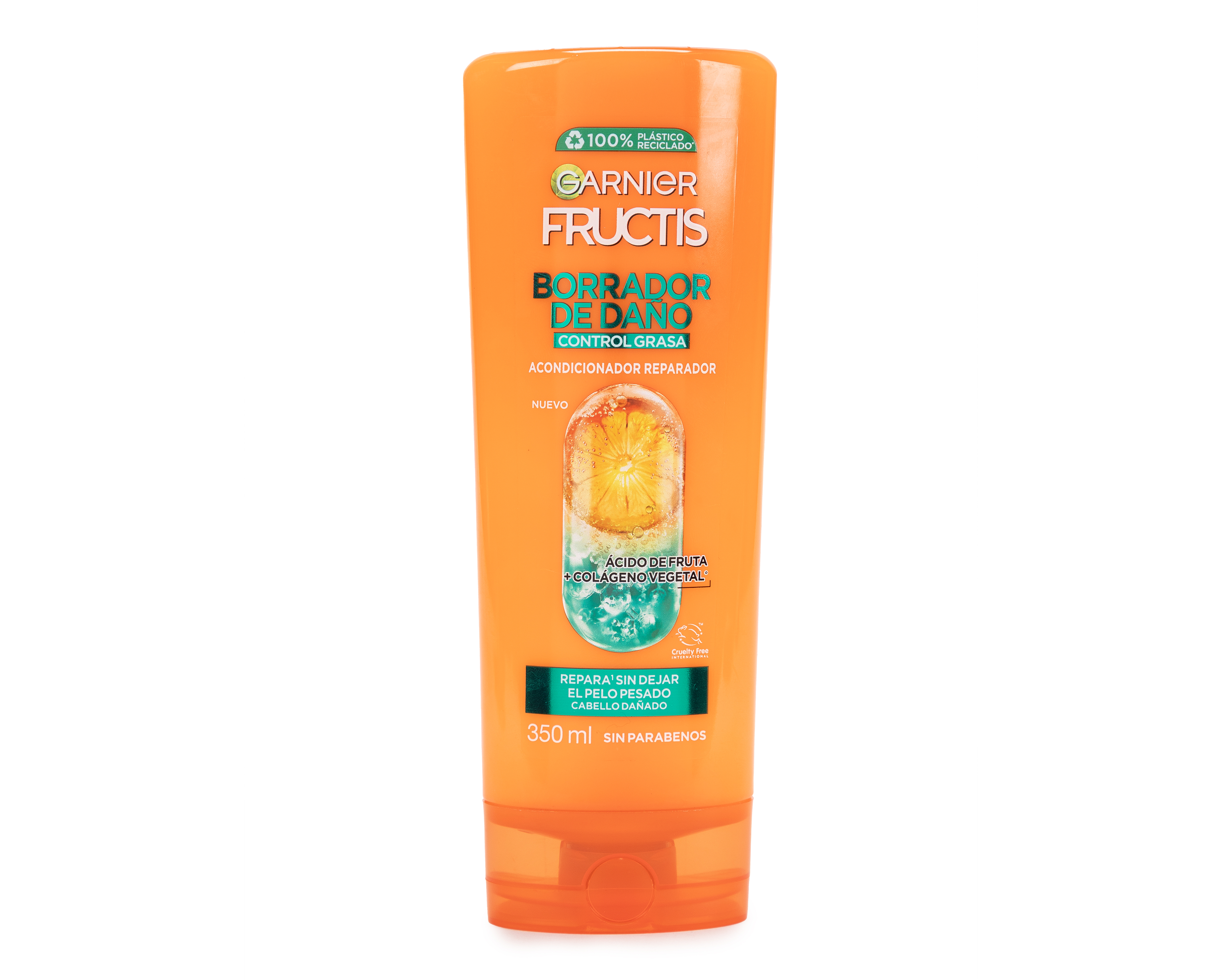 Foto 2 pulgar | Foto 1 | Acondicionador Garnier Fructis Borrador de Daño Control Grasa 350 ml