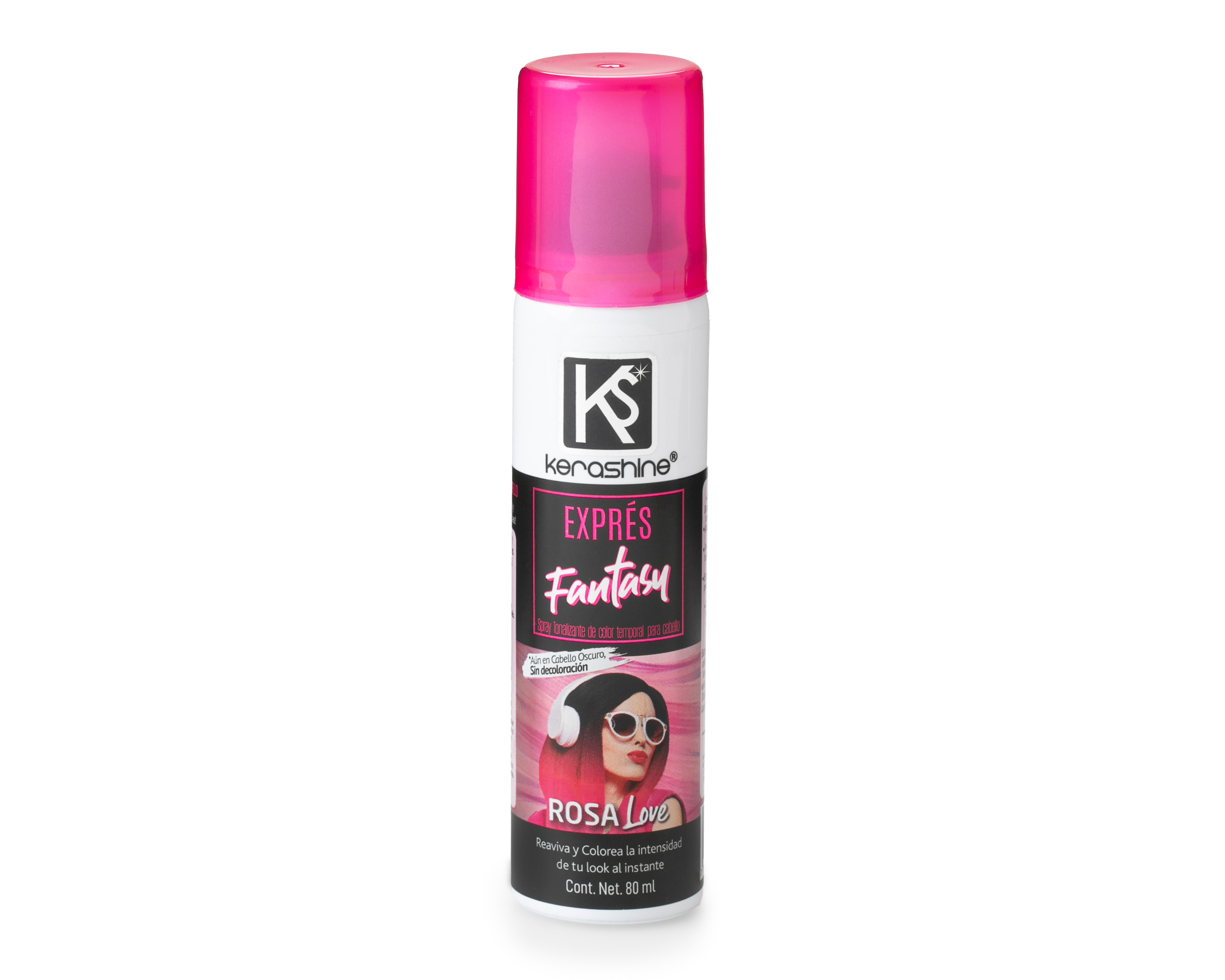 Foto 2 pulgar | Foto 1 | Spray de Color Temporal Kerashine Exprés Fantasy Rosa 80 ml