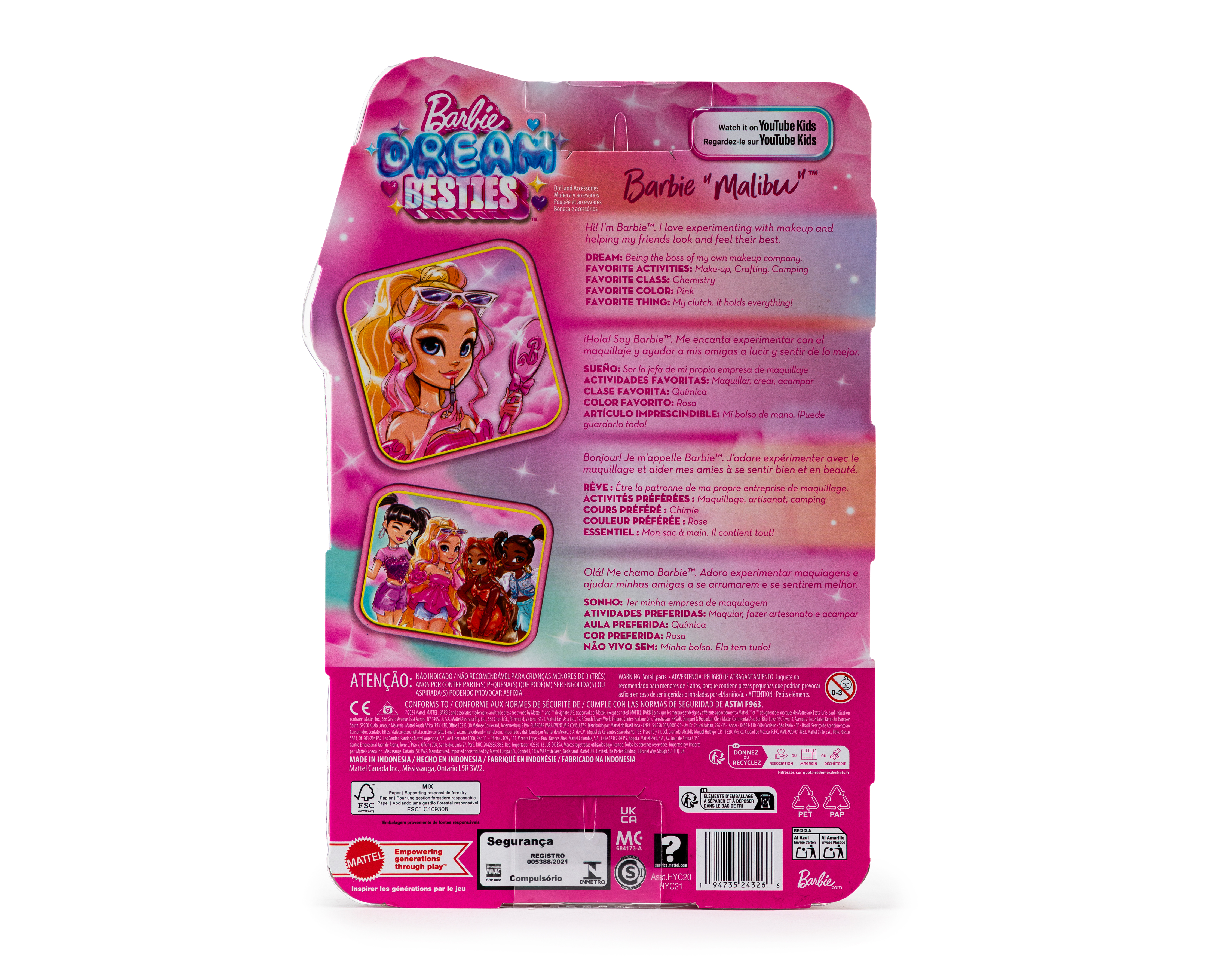 Foto 3 pulgar | Foto 2 | Muñeca Barbie Dream Besties Malibú