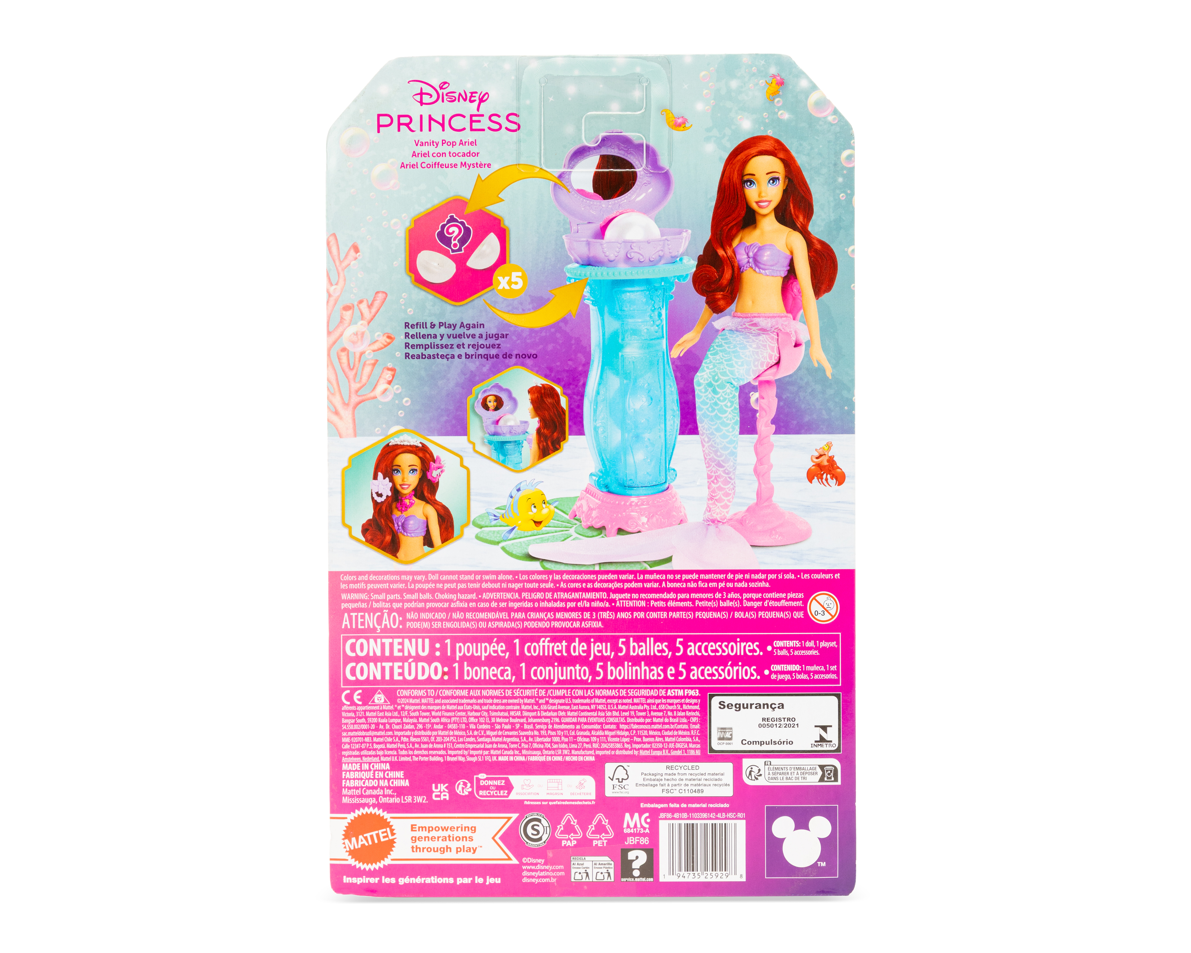 Foto 3 pulgar | Foto 2 | Muñeca Ariel Disney Princesas con Accesorios