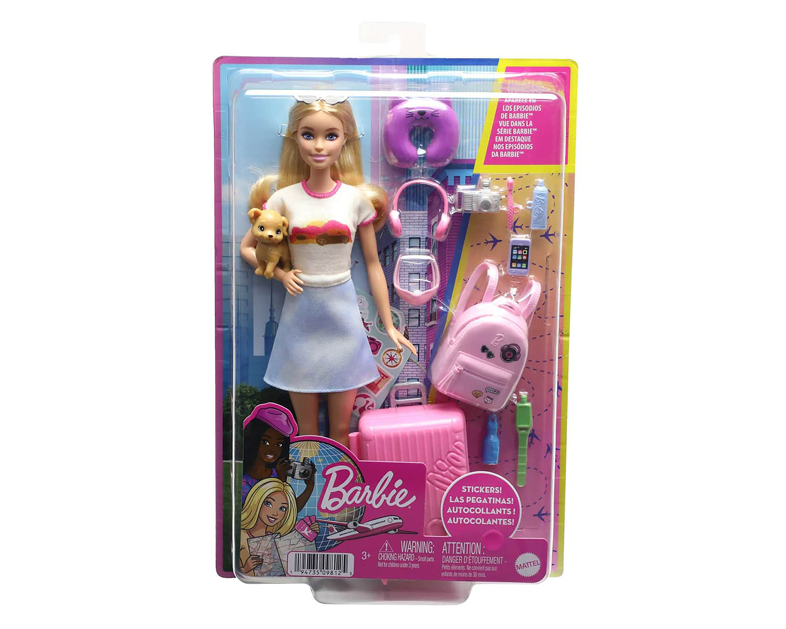 Foto 6 pulgar | Foto 5 | Muñeca Barbie Viajera con Accesorios