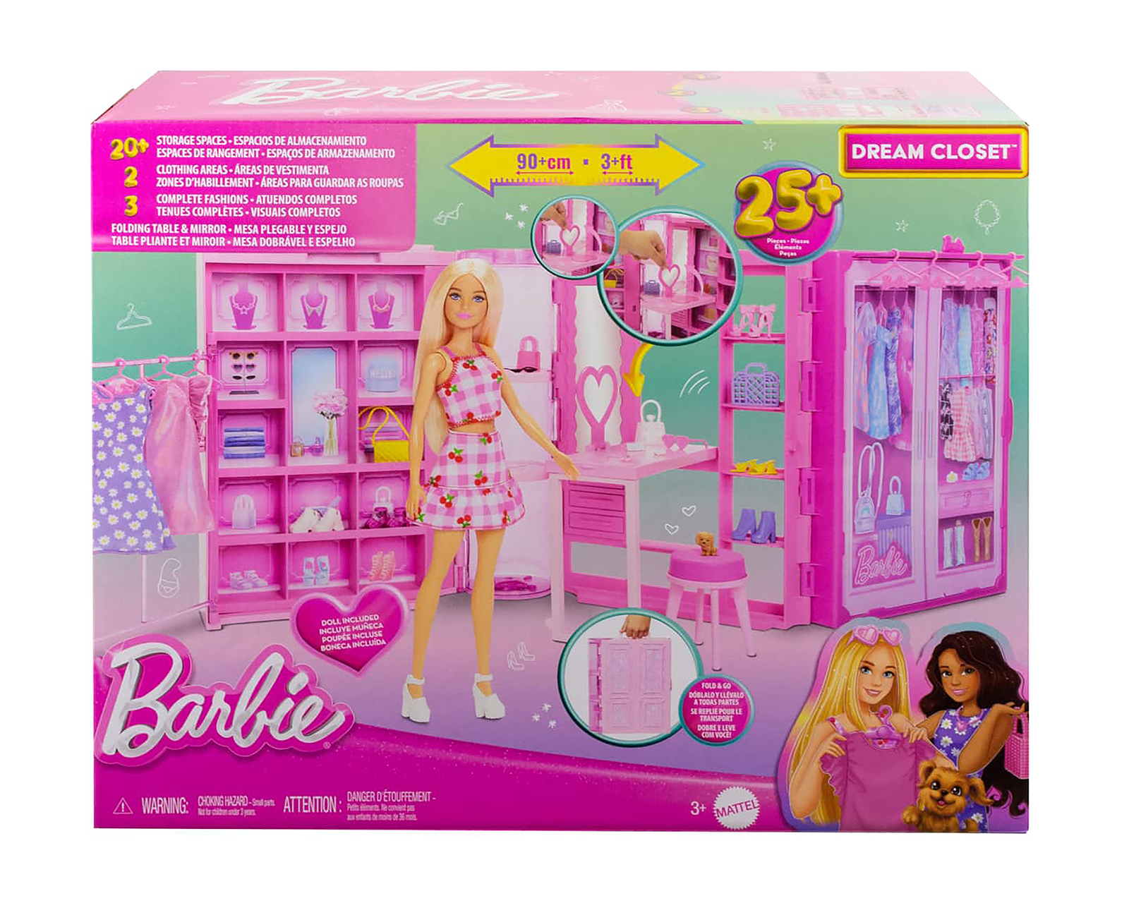 Foto 7 pulgar | Foto 6 | Clóset de Los Sueños Barbie con Muñeca y Accesorios