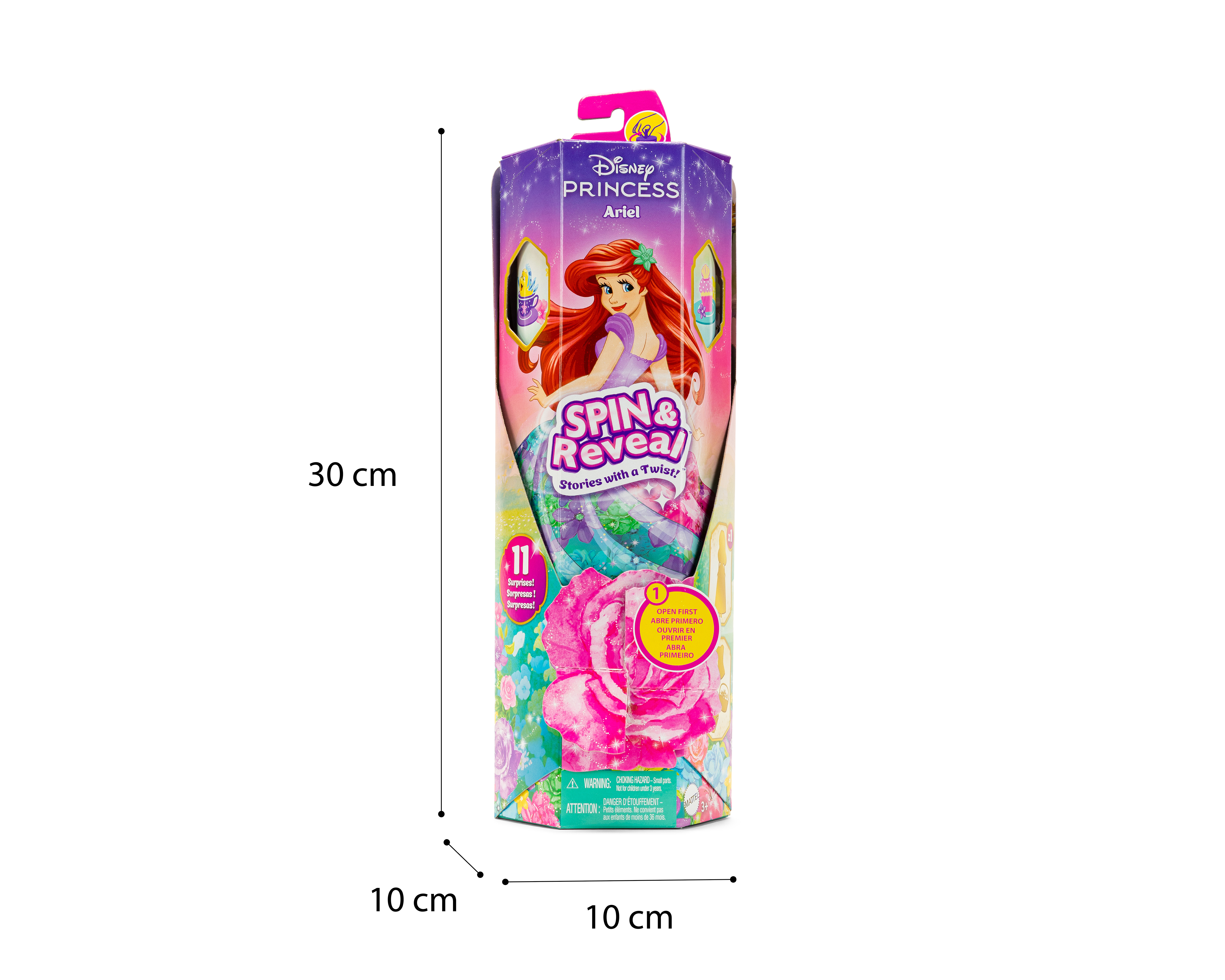 Foto 5 pulgar | Foto 4 | Muñeca Ariel Disney Princesas Spin And Reveal Flores