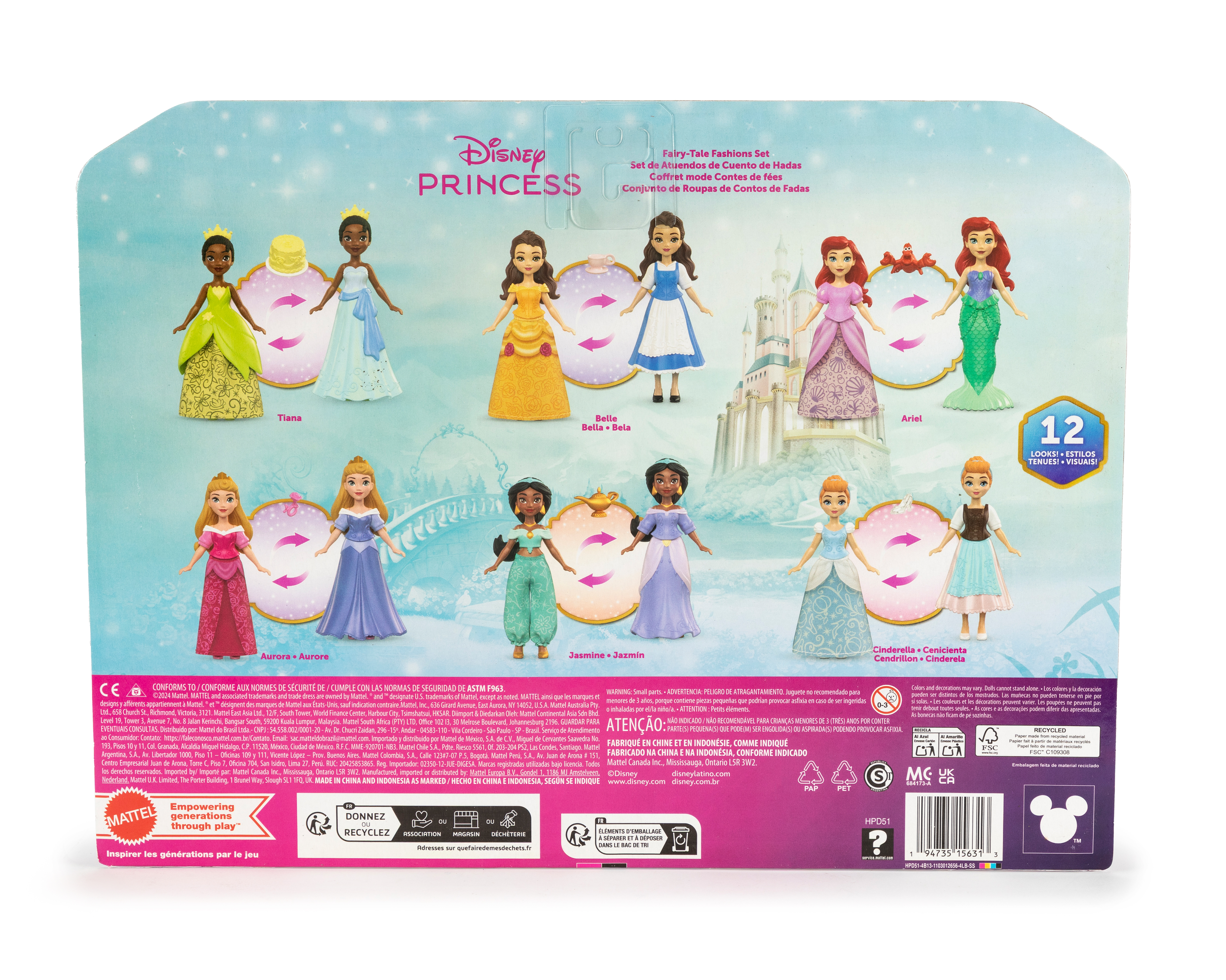 Foto 3 pulgar | Foto 2 | Set de Atuendos de Cuentos de Hadas Mattel Disney Princesas 24 Piezas