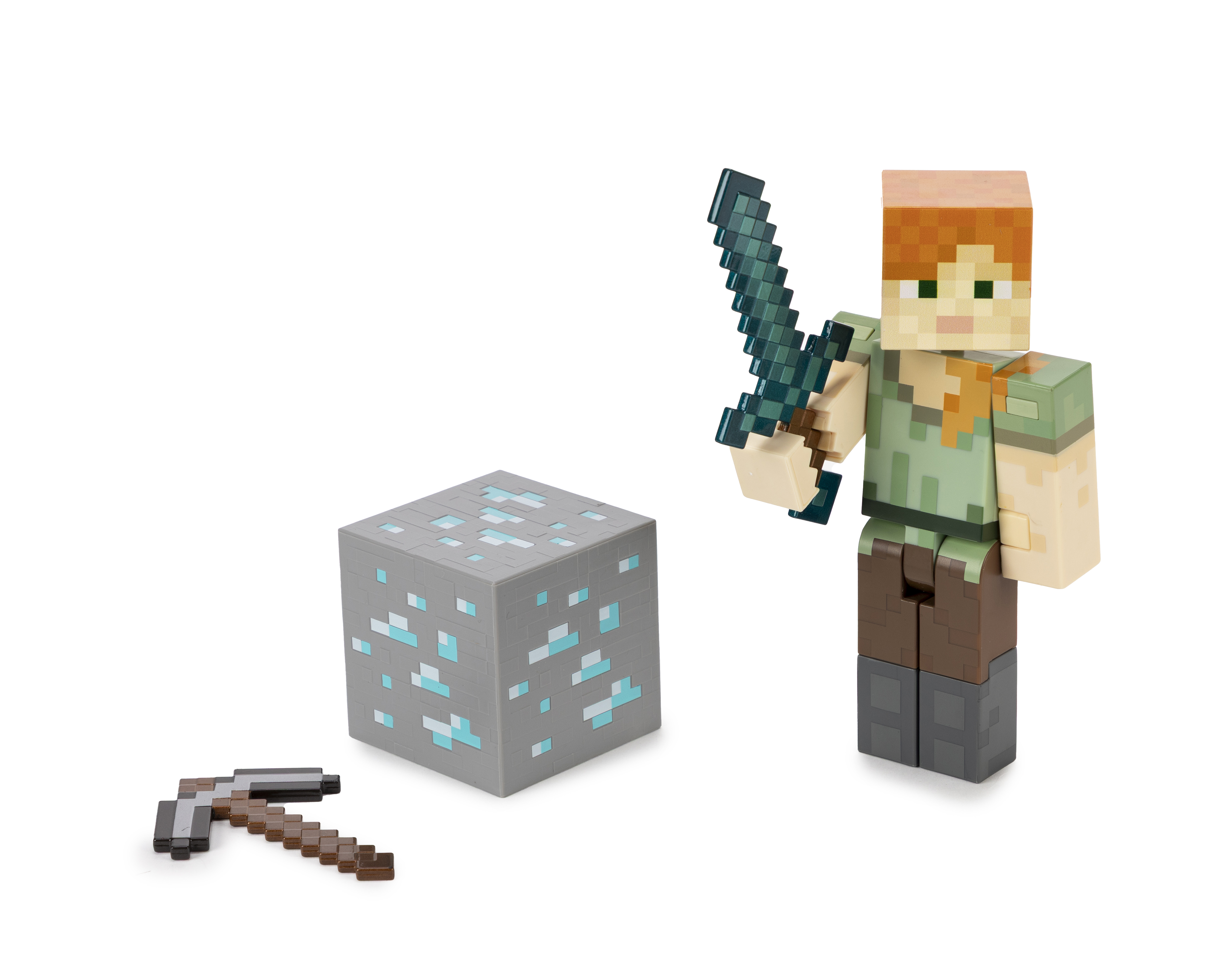 Foto 2 pulgar | Foto 1 | Figura de Acción Minecraft Diamond Level Alex con Accesorios