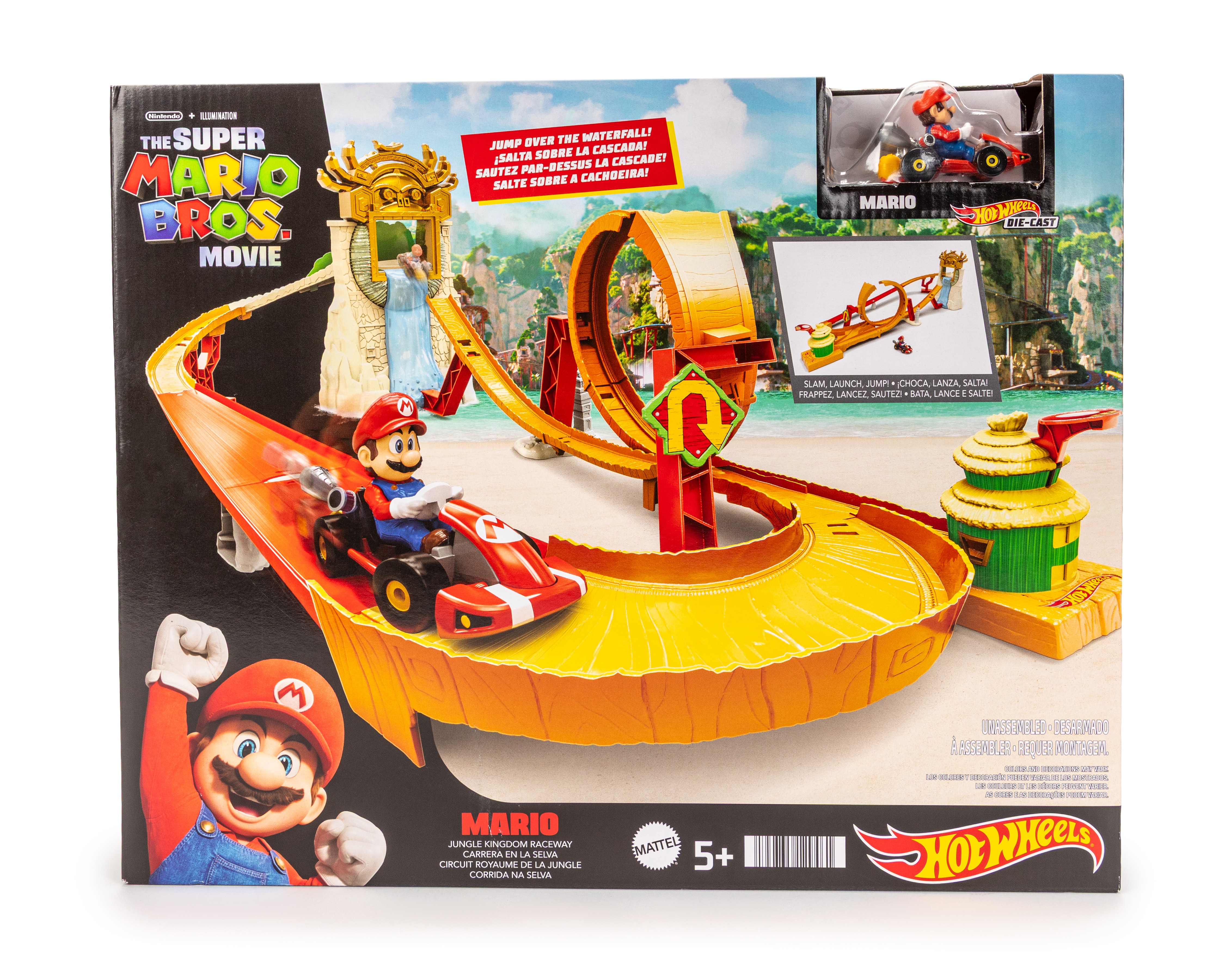 Pista de Carreras Hot Wheels Mario Kart Carrera en la Selva