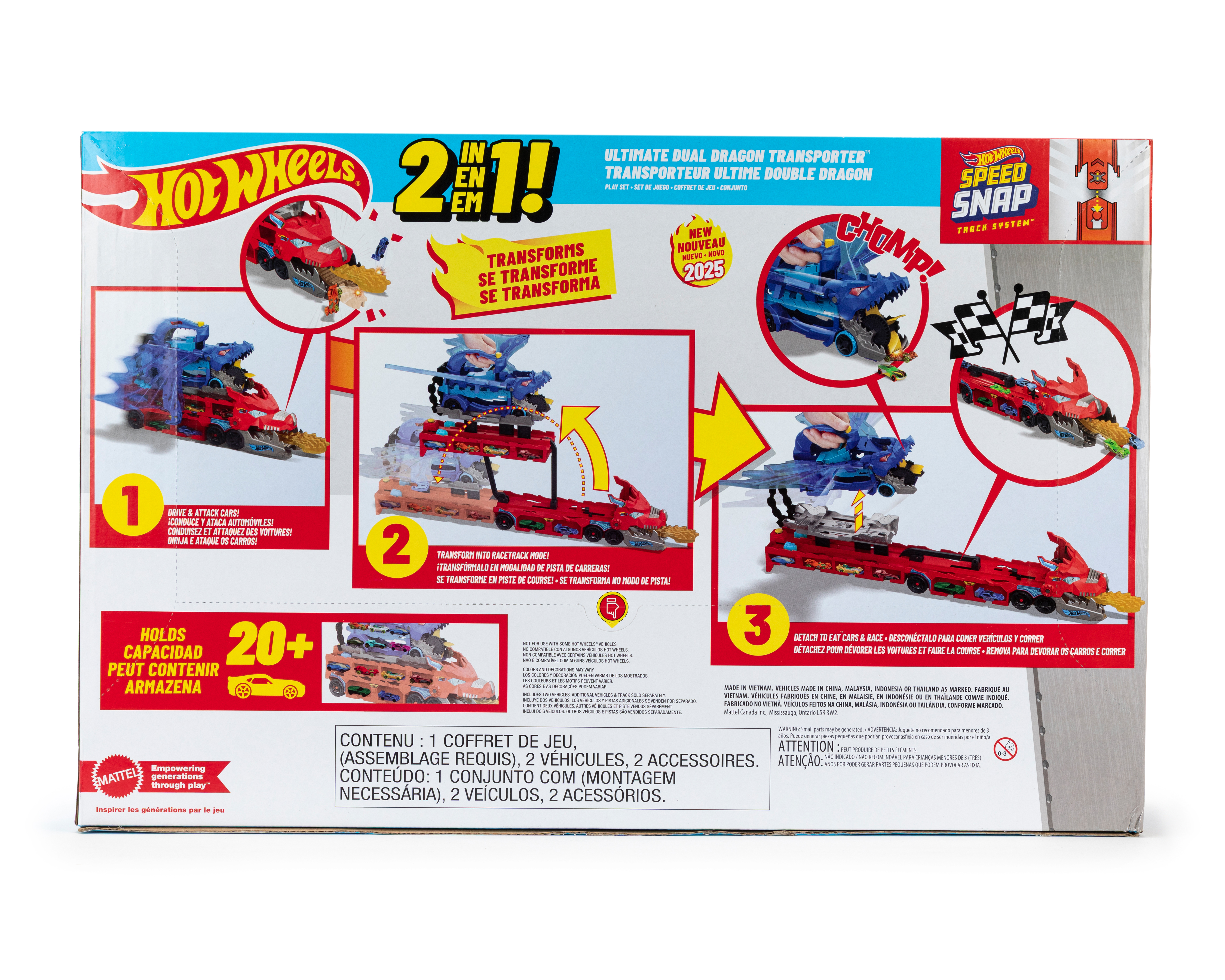 Foto 3 pulgar | Foto 2 | Pista de Carreras Ultimate Dual Dragon Transporter Hot Wheels