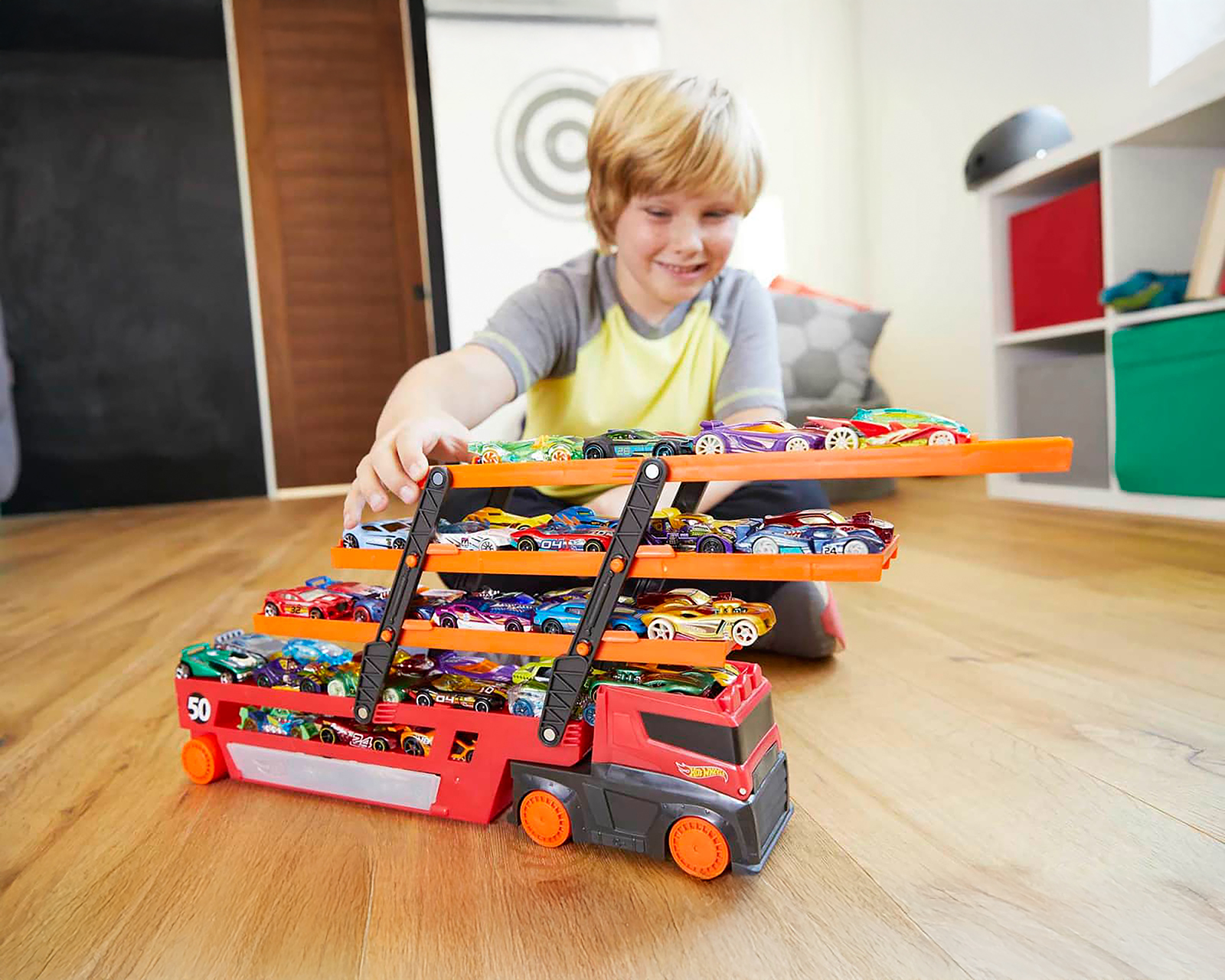 Foto 8 pulgar | Foto 7 | Pista de Juguete Mega Remolque Hot Wheels