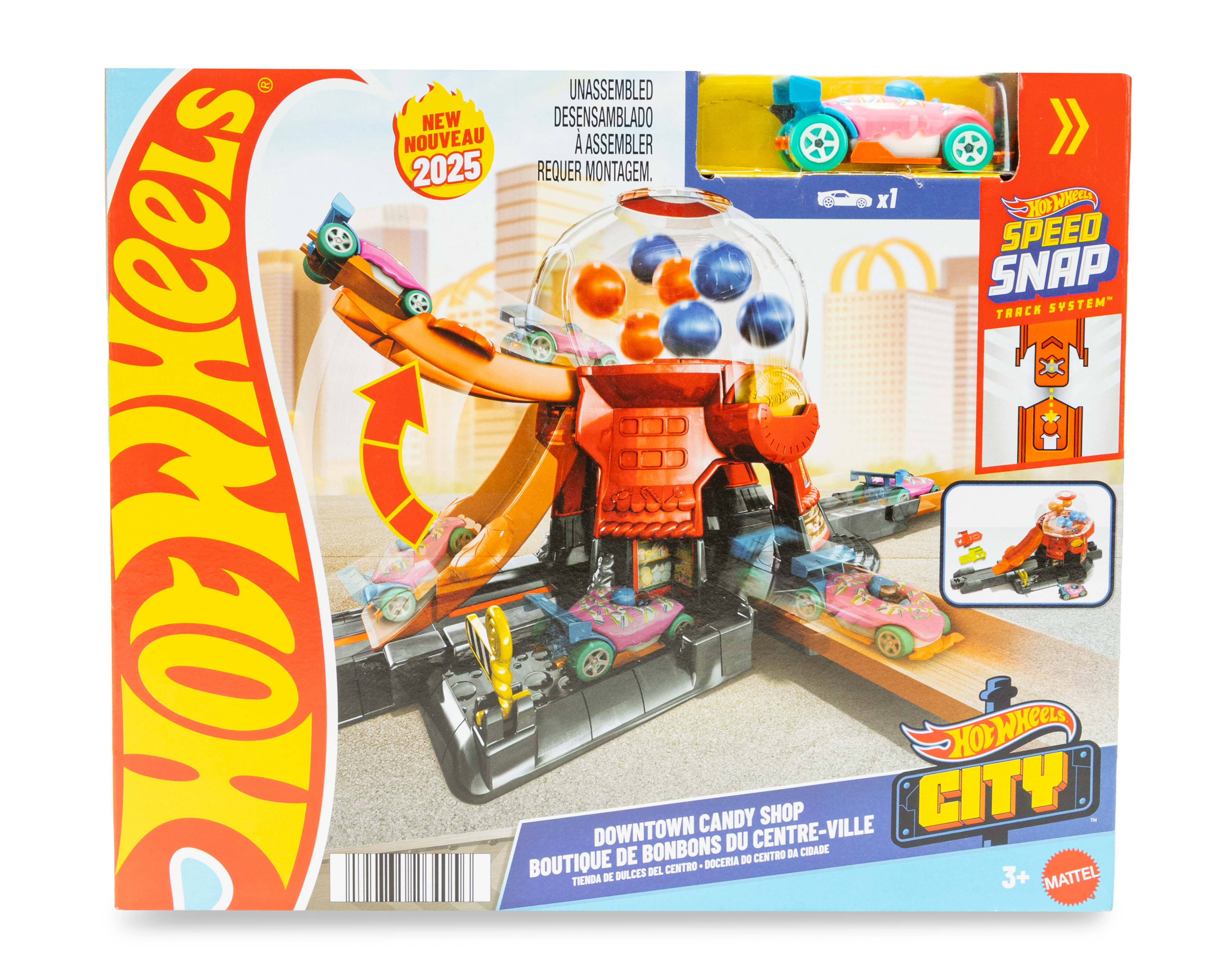 Pista de Juguete Hot Wheels Tienda de Dulces con Vehículo