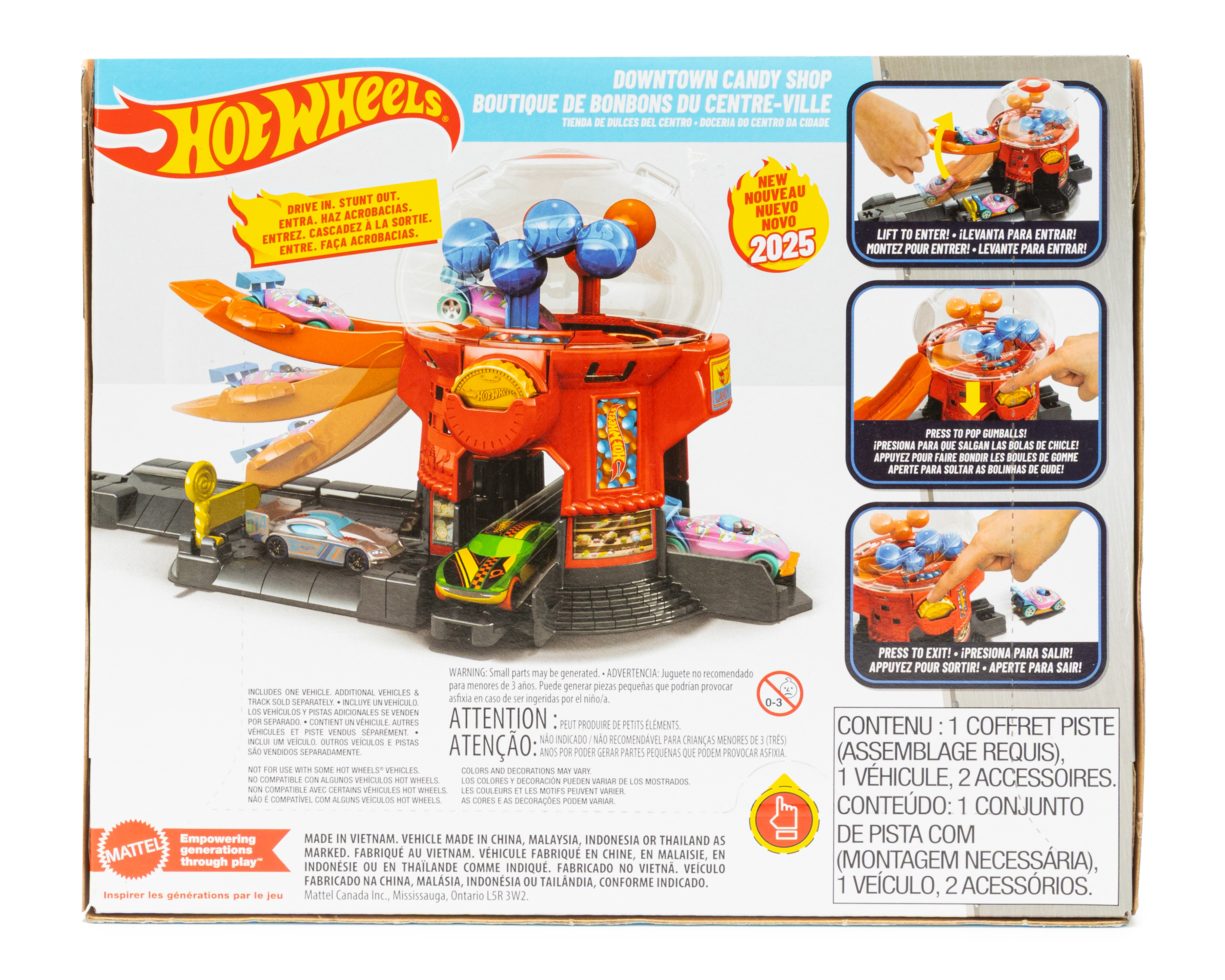 Foto 3 pulgar | Foto 2 | Pista de Juguete Hot Wheels Tienda de Dulces con Vehículo