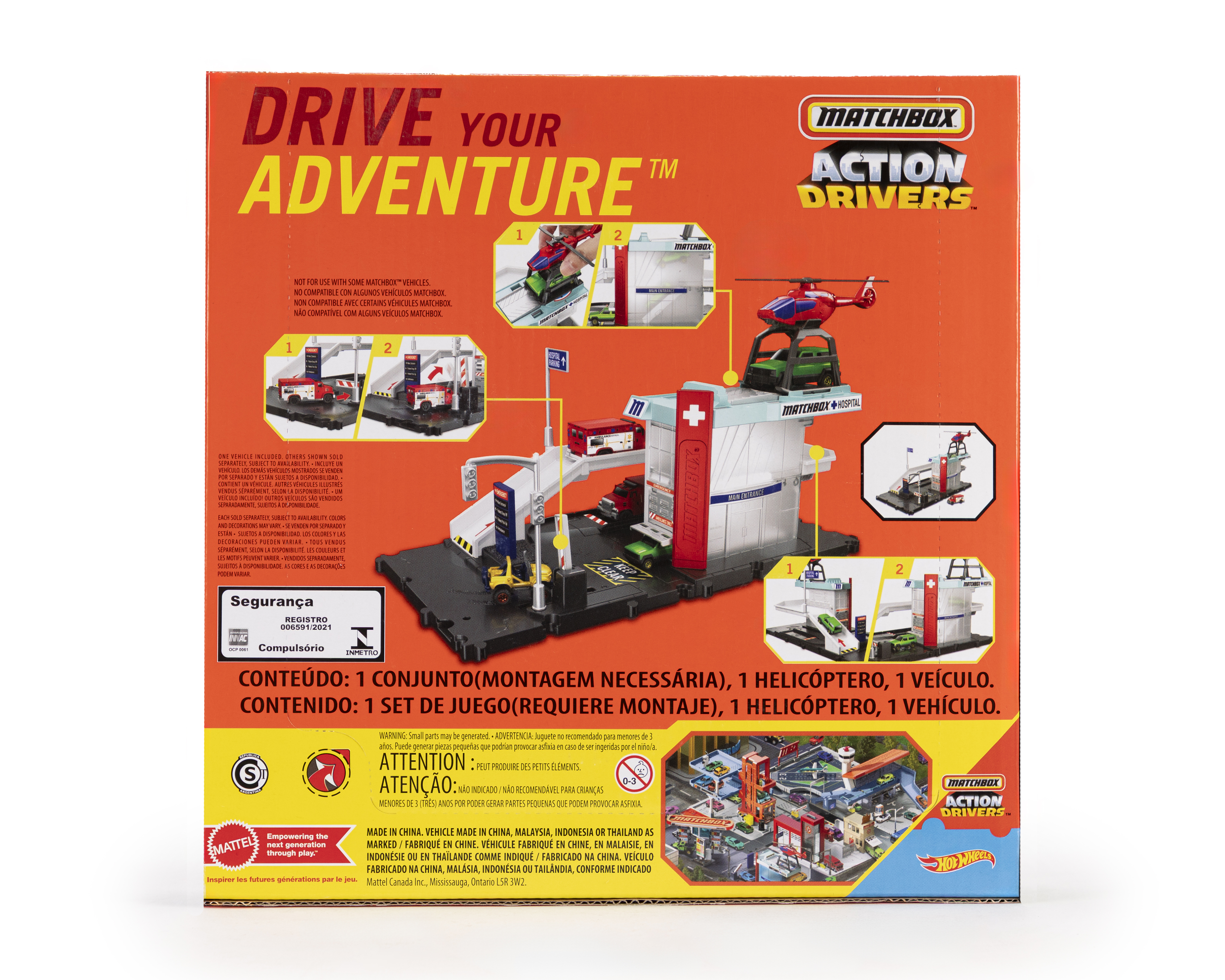 Foto 2 | Foto 2 | Pista de Carreras Matchbox Action Drivers Helicopter Rescue