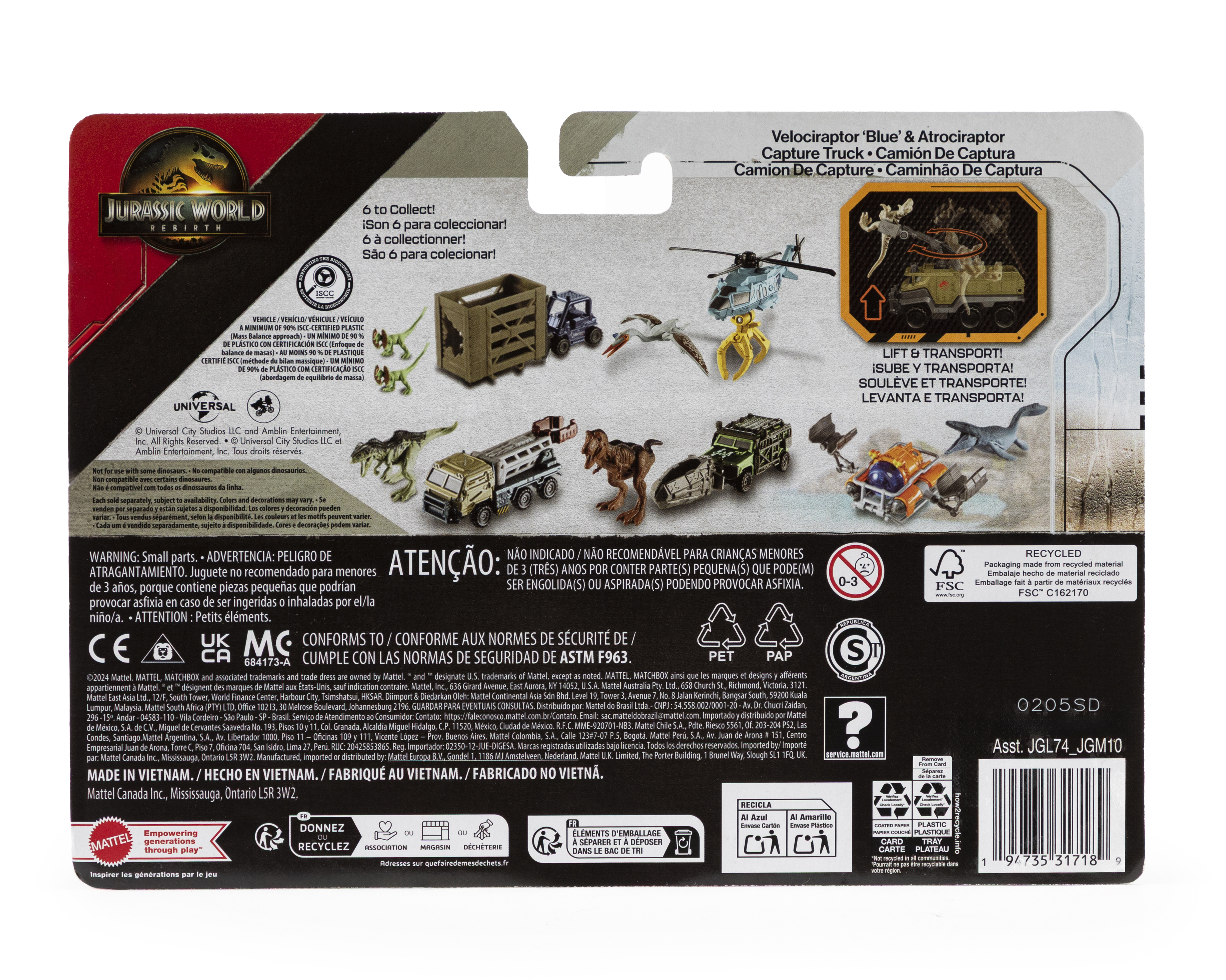 Foto 3 pulgar | Foto 2 | Camión de Captura Jurassic World Rebirth Match Box