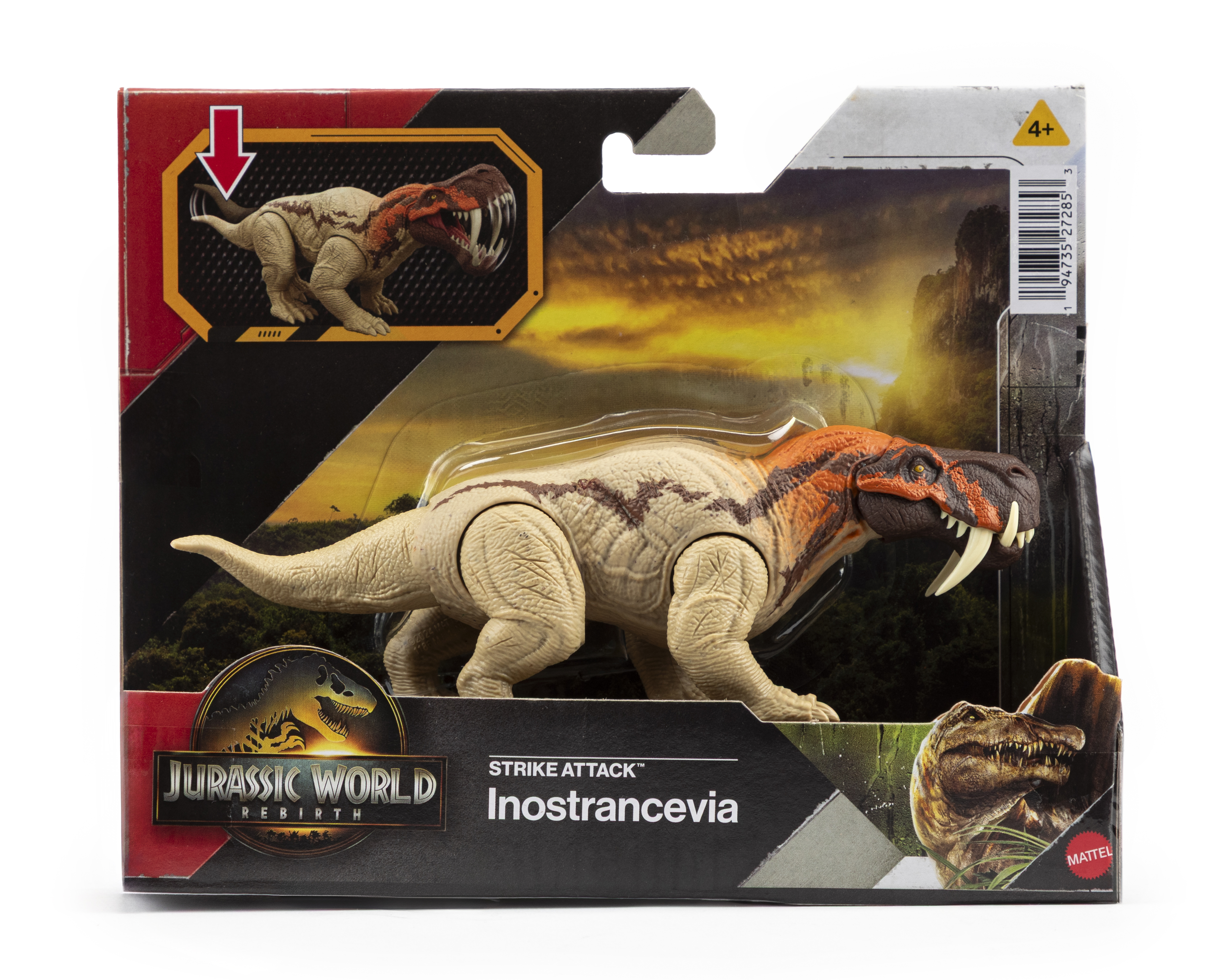 Dinosaurio Jurassic Wolrd Inostrancevia Mordida de Ataque con Movimiento