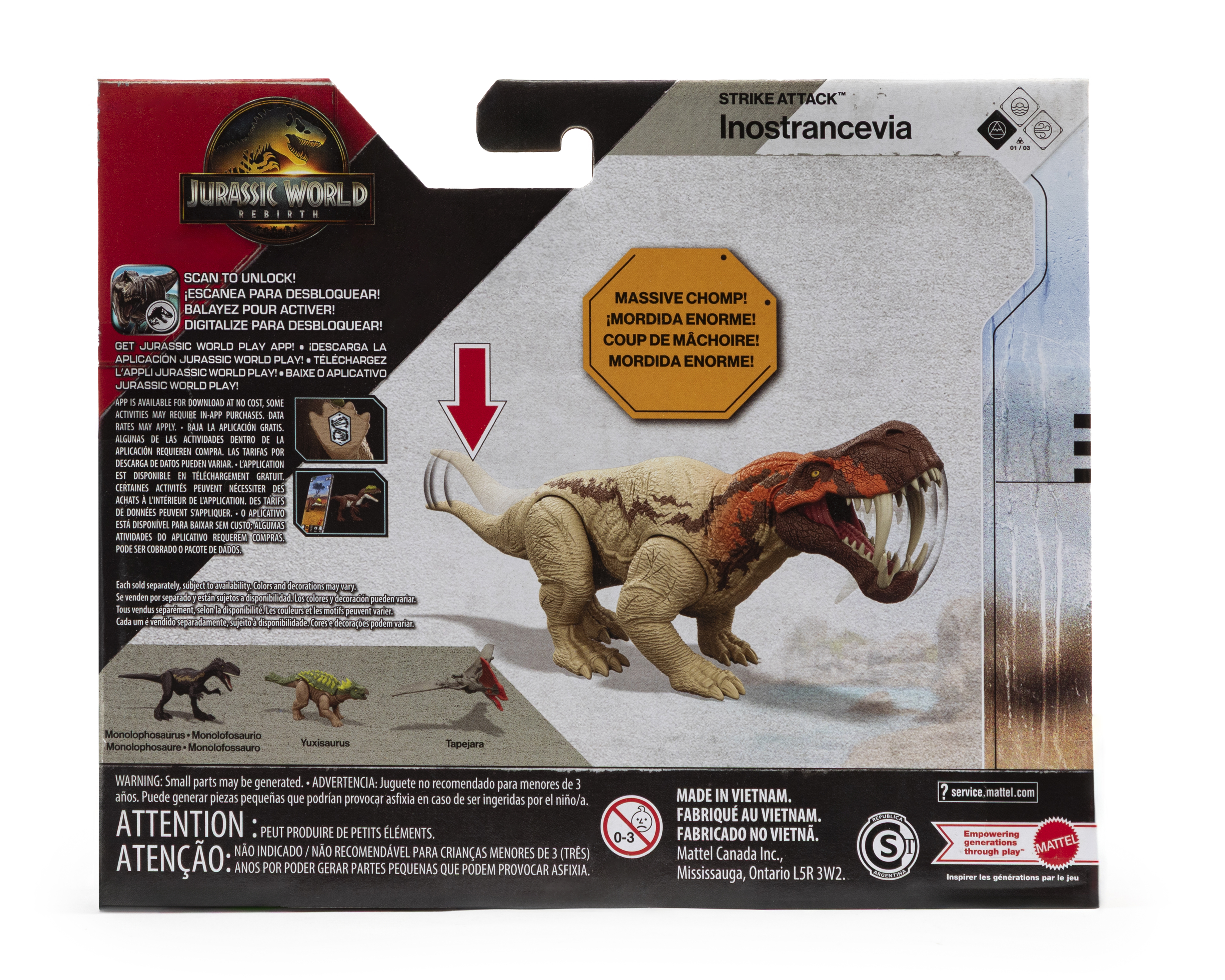 Foto 2 | Foto 2 | Dinosaurio Jurassic Wolrd Inostrancevia Mordida de Ataque con Movimiento