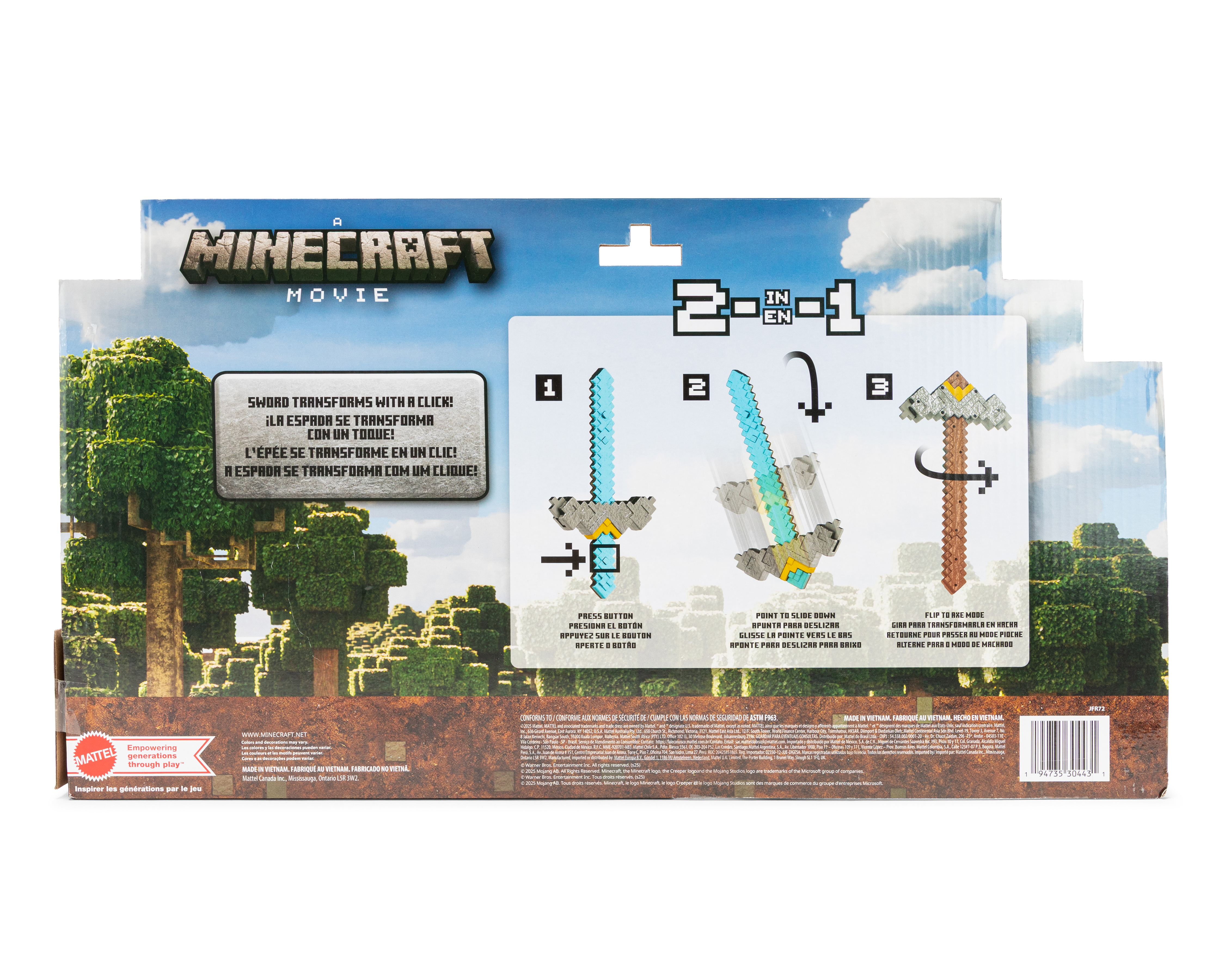 Foto 3 pulgar | Foto 2 | Espada de Juguete Minecraft 2 en 1