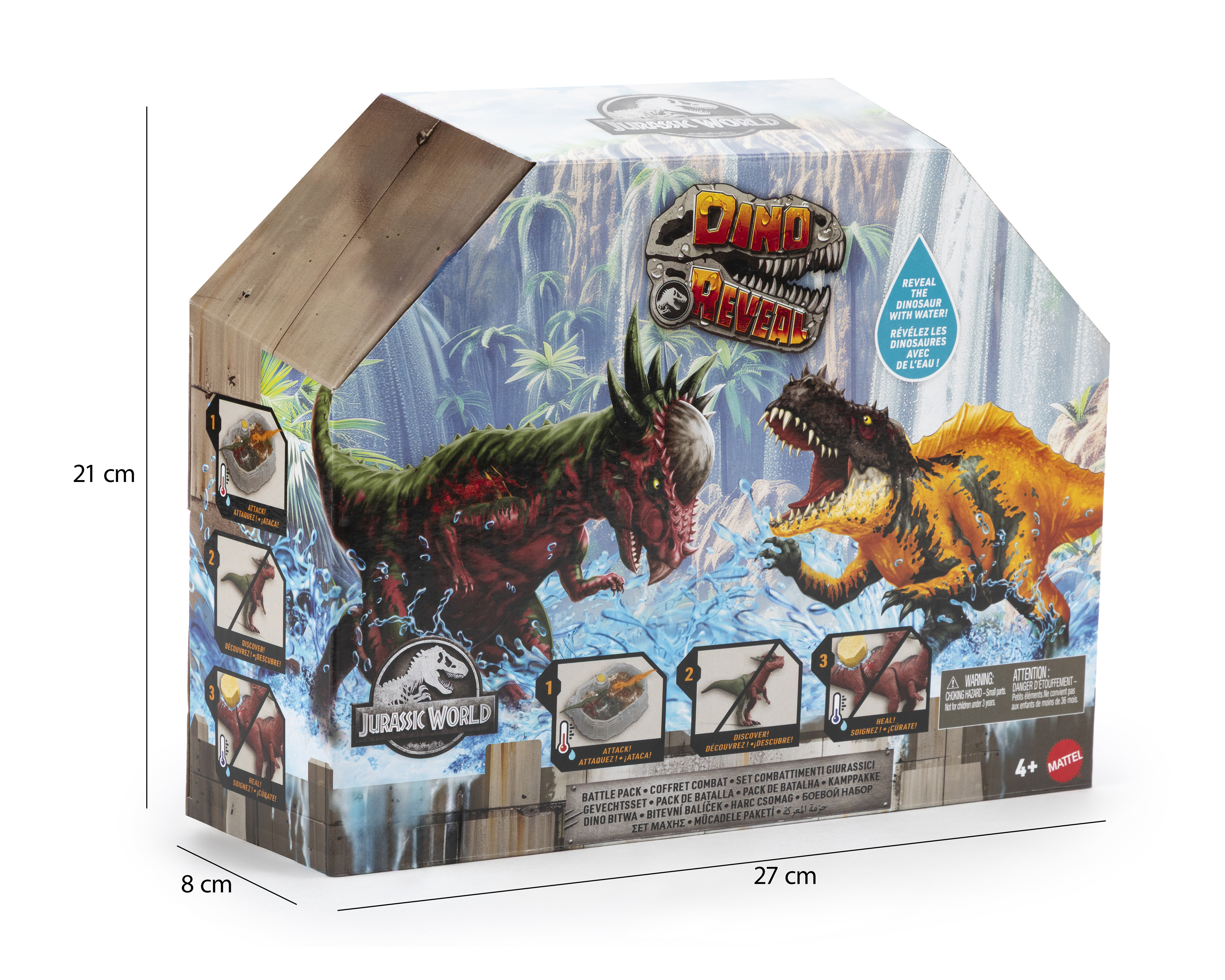 Foto 4 pulgar | Foto 3 | Dinosaurios Jurassic World Dino Reveal 3 Piezas