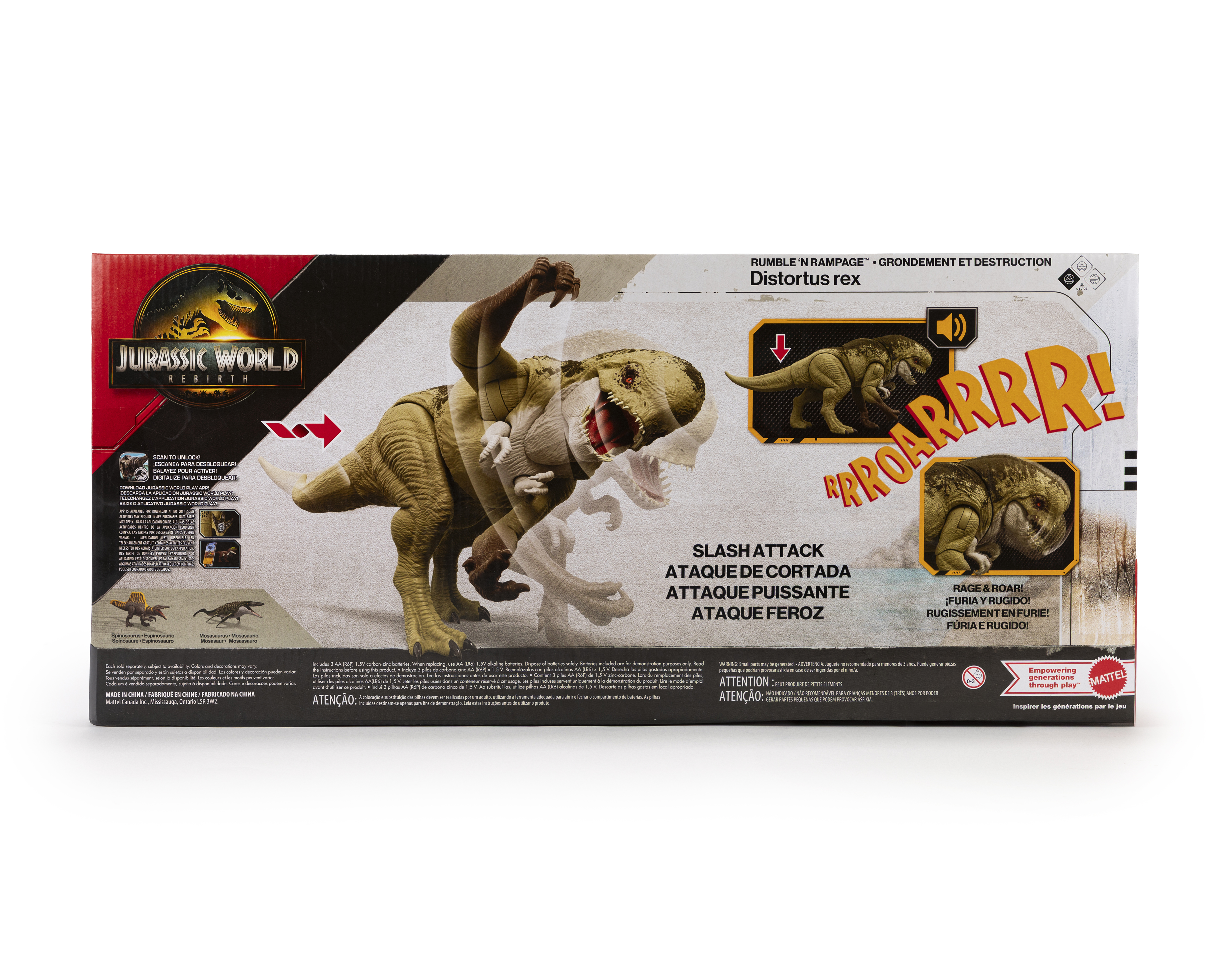 Foto 5 pulgar | Foto 4 | Dinosaurio Mattel Jurassic World Distortus Rex