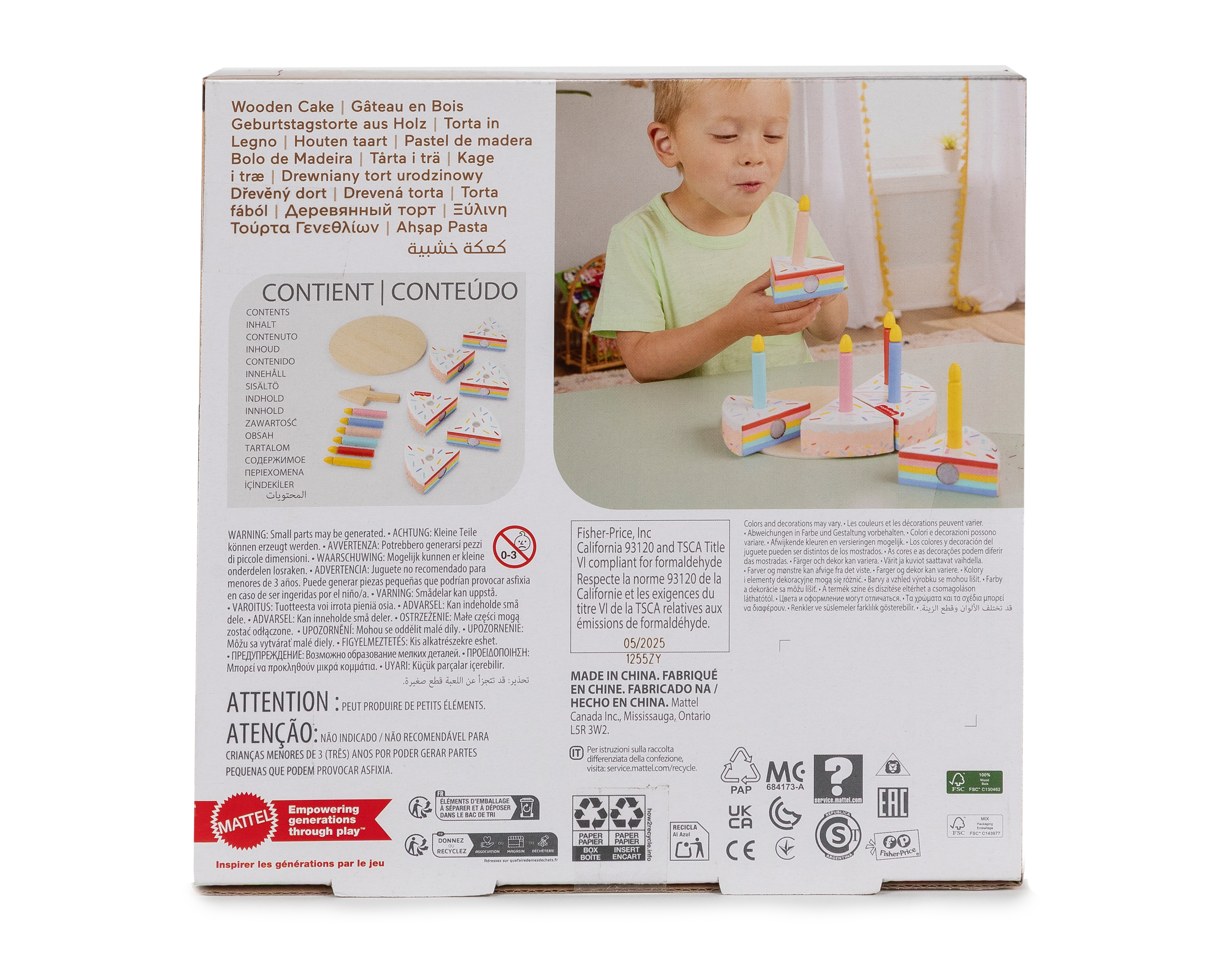 Foto 5 | Foto 5 | Pastel de Madera Fisher-Price 14 Piezas