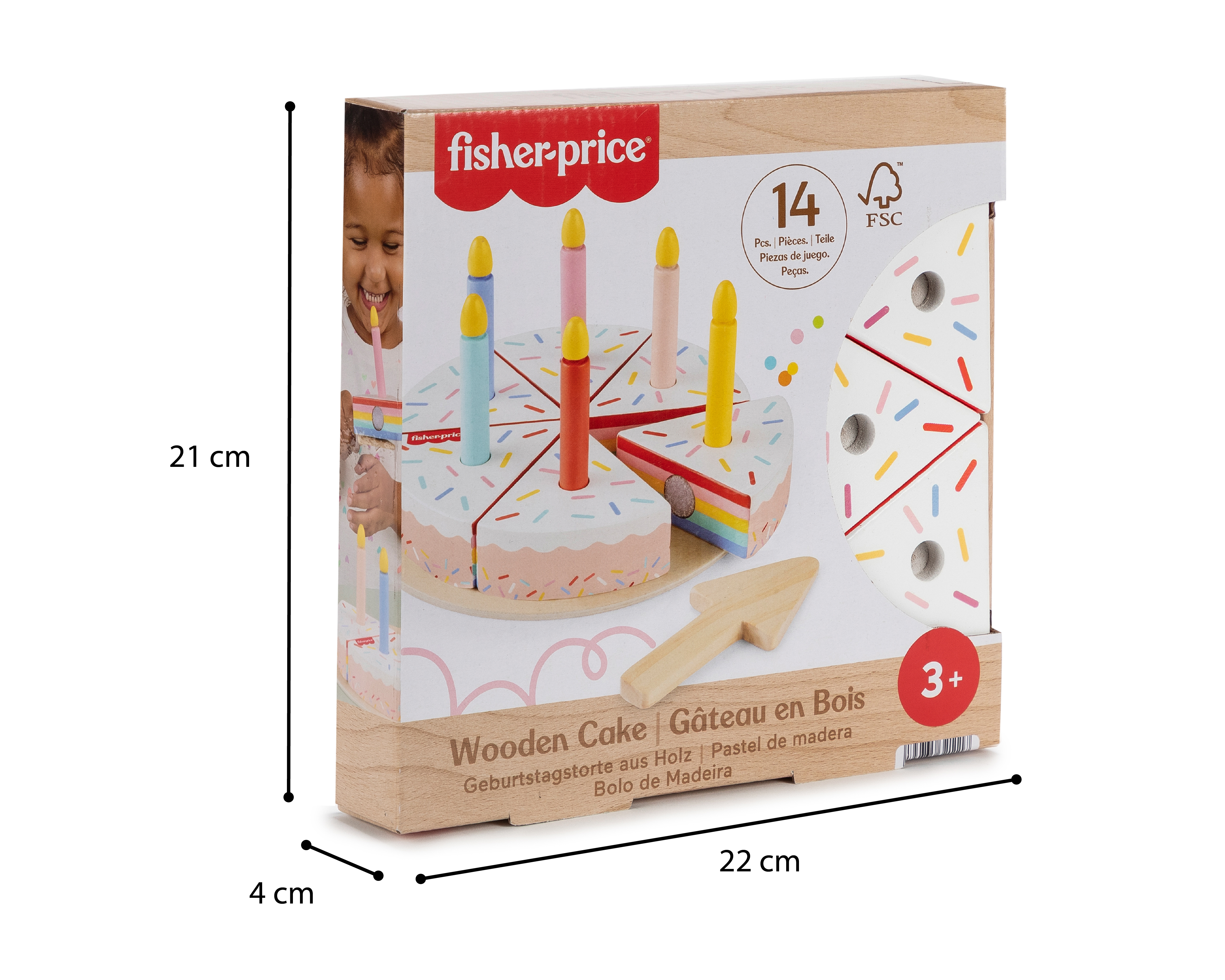 Foto 6 | Foto 6 | Pastel de Madera Fisher-Price 14 Piezas