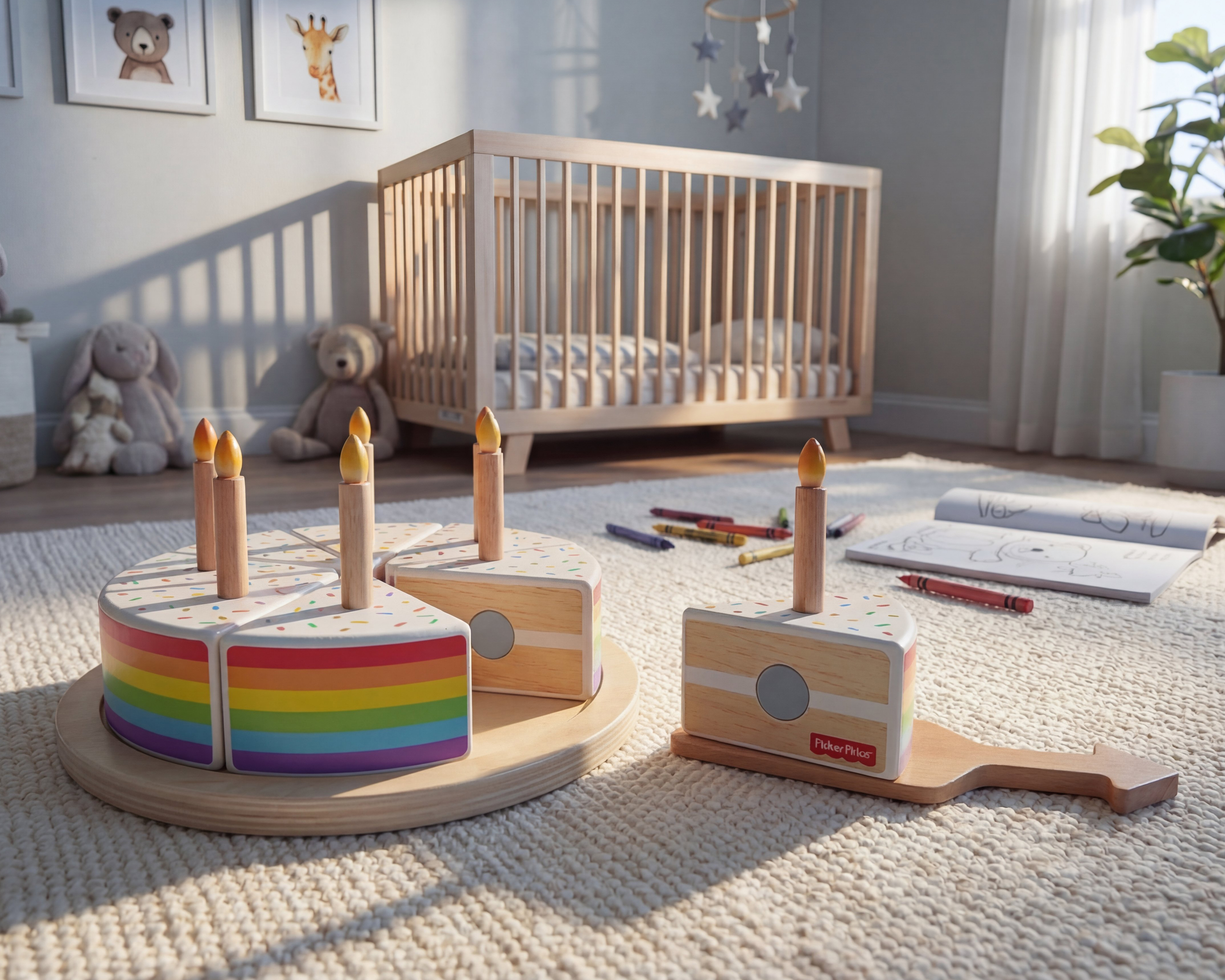 Foto 7 | Foto 7 | Pastel de Madera Fisher-Price 14 Piezas