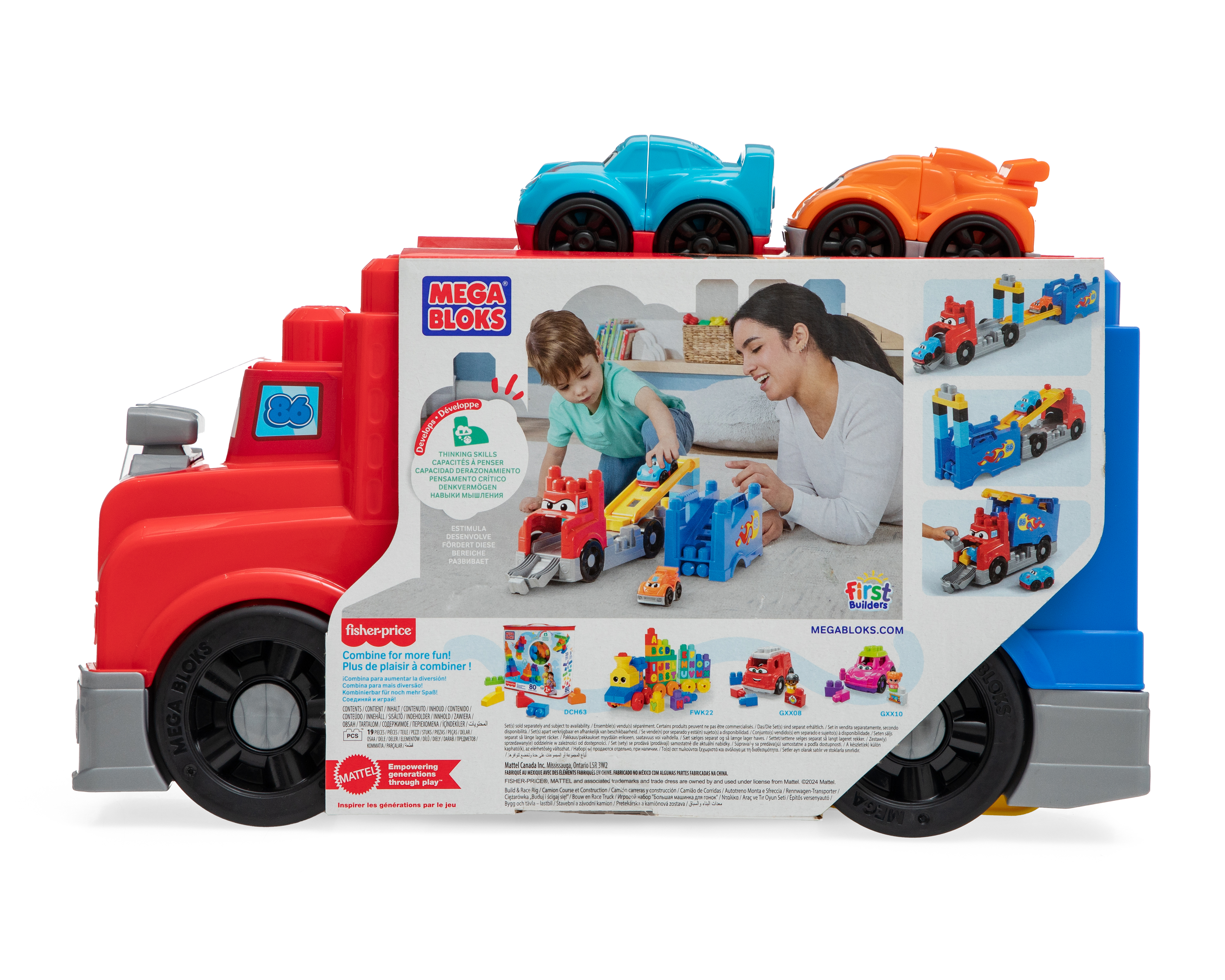 Foto 6 pulgar | Foto 5 | Camión con Bloques de Construcción Mega Bloks Fisher-Price con 2 Vehículos
