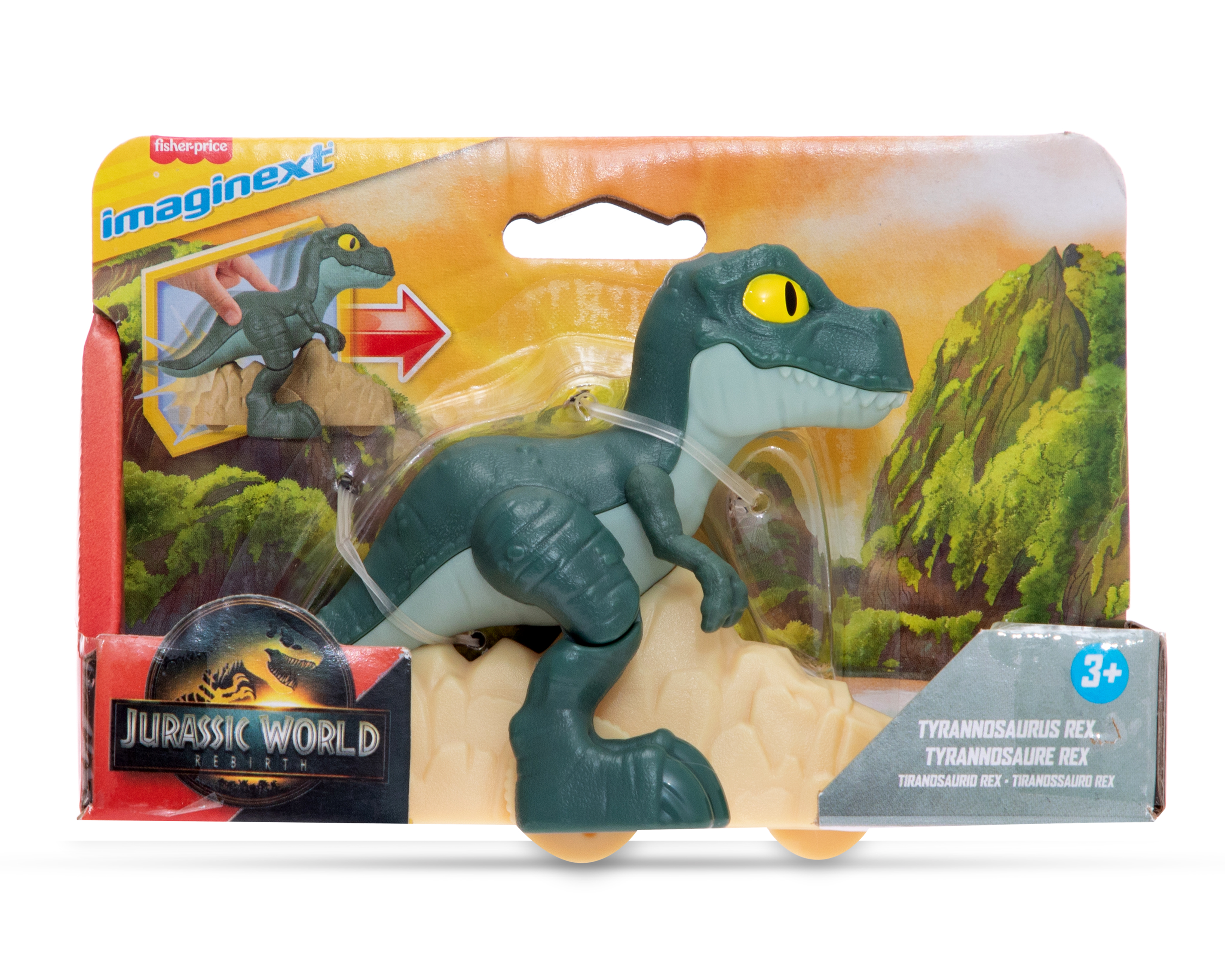 Foto 4 pulgar | Foto 3 | Dinosaurio Jurassic World Imaginext Fisher-Price con Ruedas