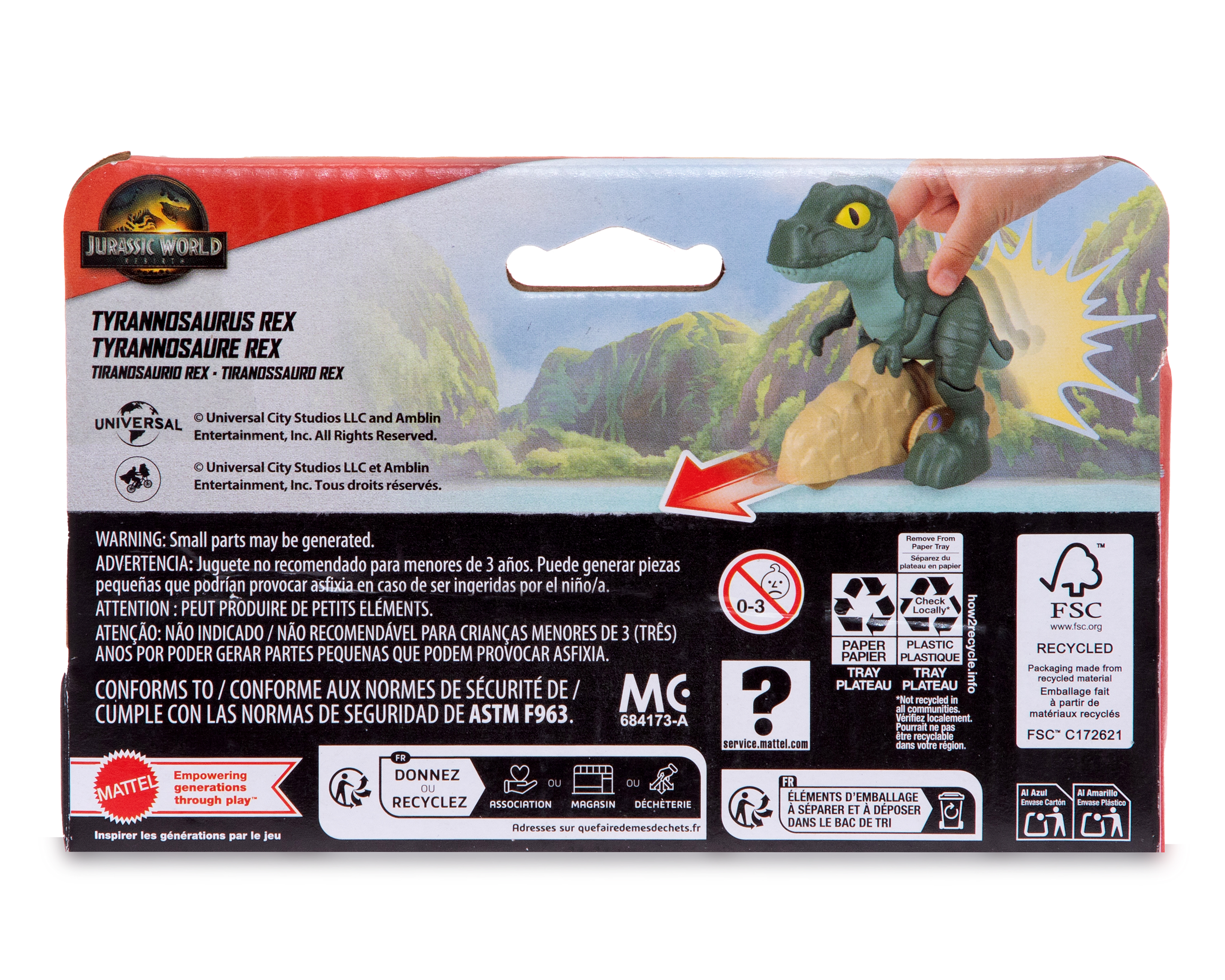 Foto 5 pulgar | Foto 4 | Dinosaurio Jurassic World Imaginext Fisher-Price con Ruedas