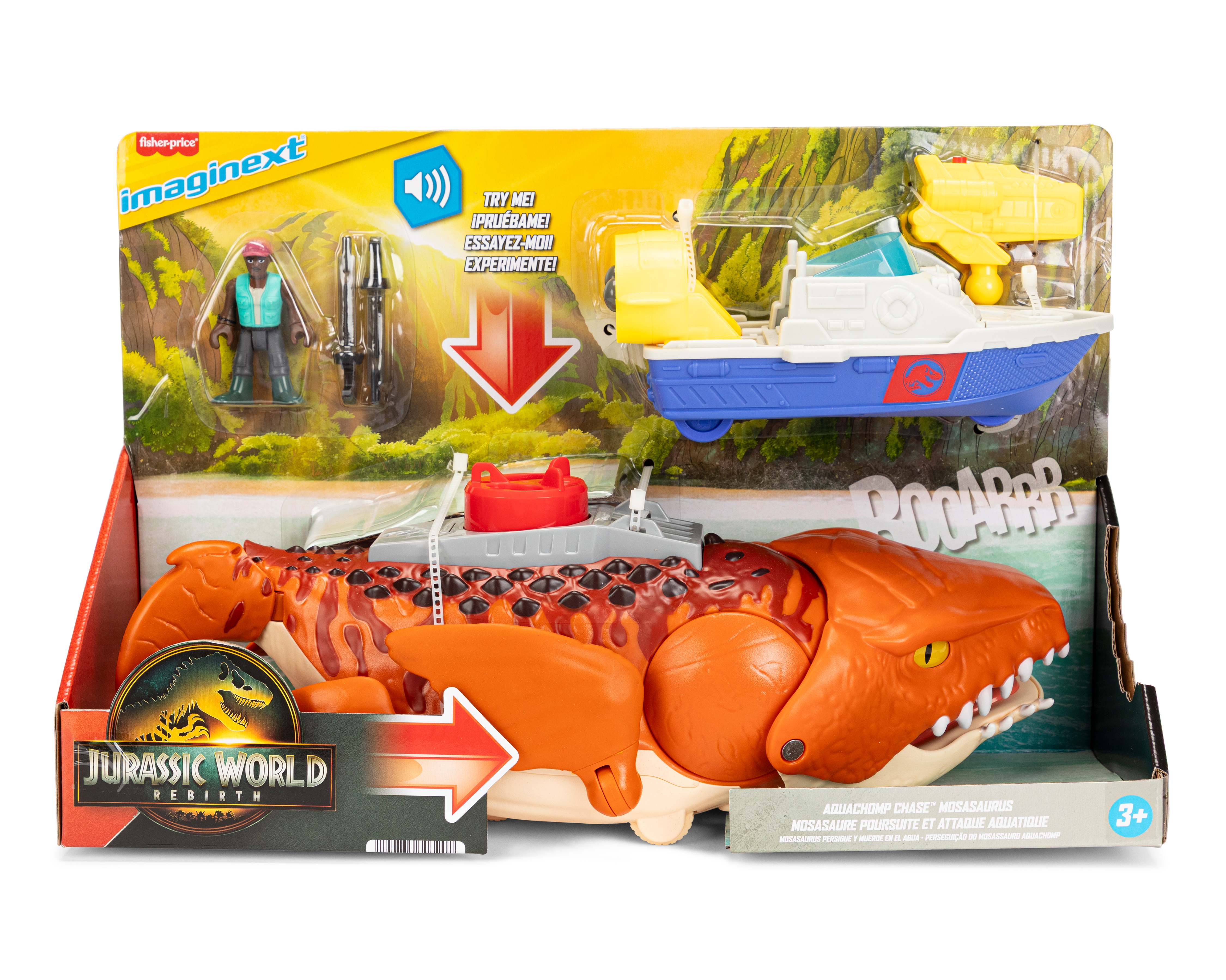 Foto 1 | Foto 1 | Dinosaurio Imaginext Jurassic World Rebirth Mosasaurus Caza y Muerde