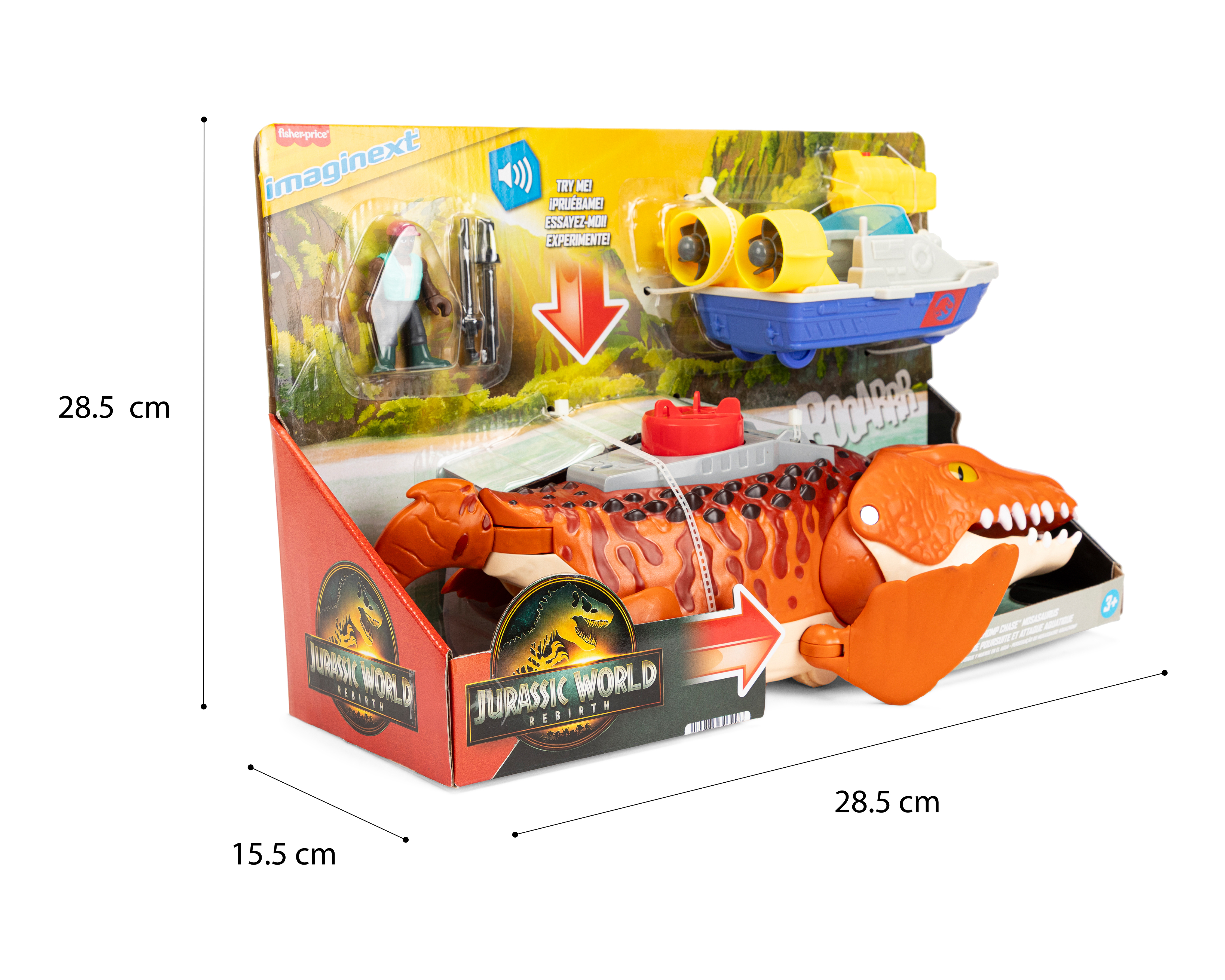 Foto 4 pulgar | Foto 3 | Dinosaurio Imaginext Jurassic World Rebirth Mosasaurus Caza y Muerde