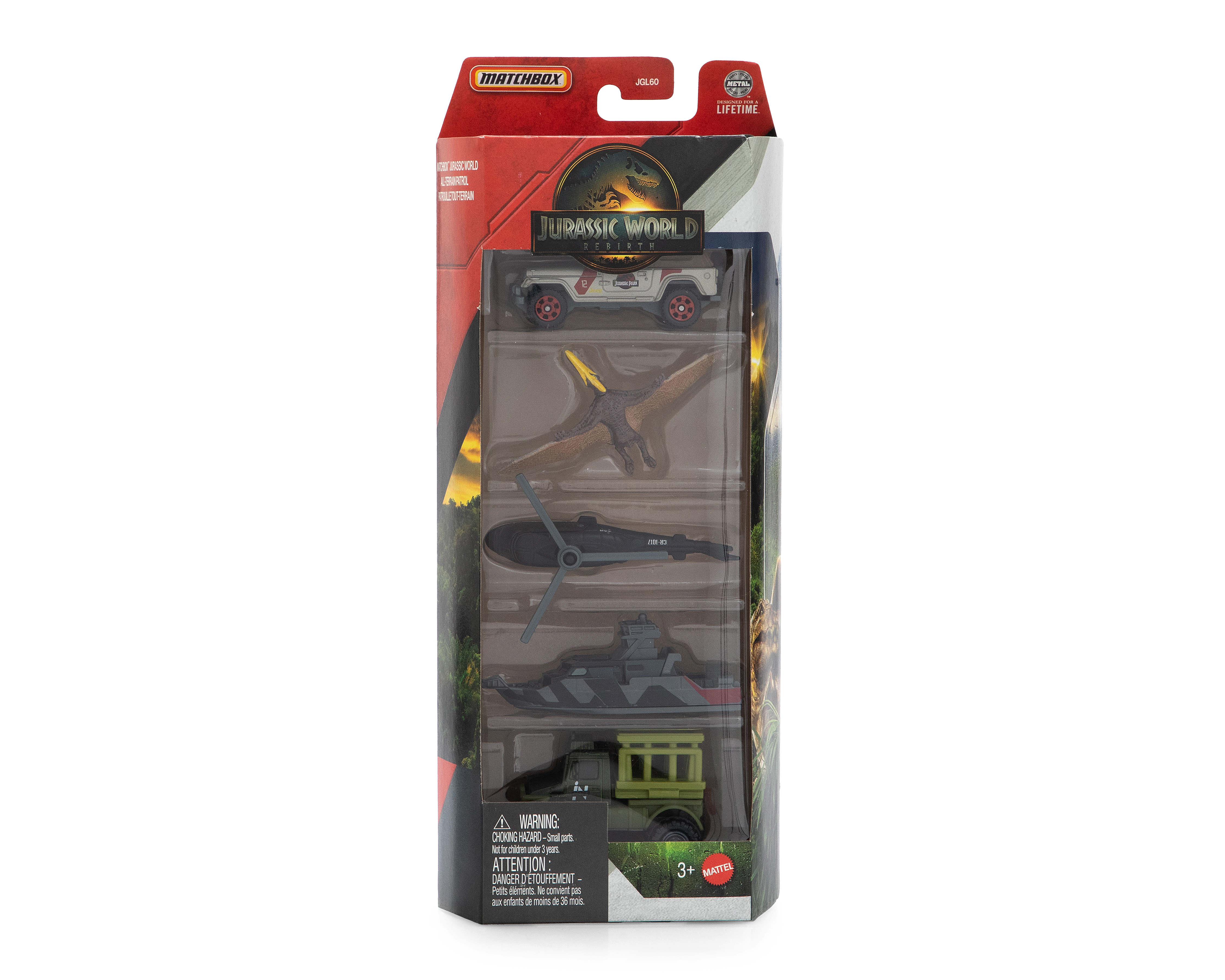 Foto 4 | Foto 4 | Carros Matchbox Jurassic World Rebirth 5 Piezas