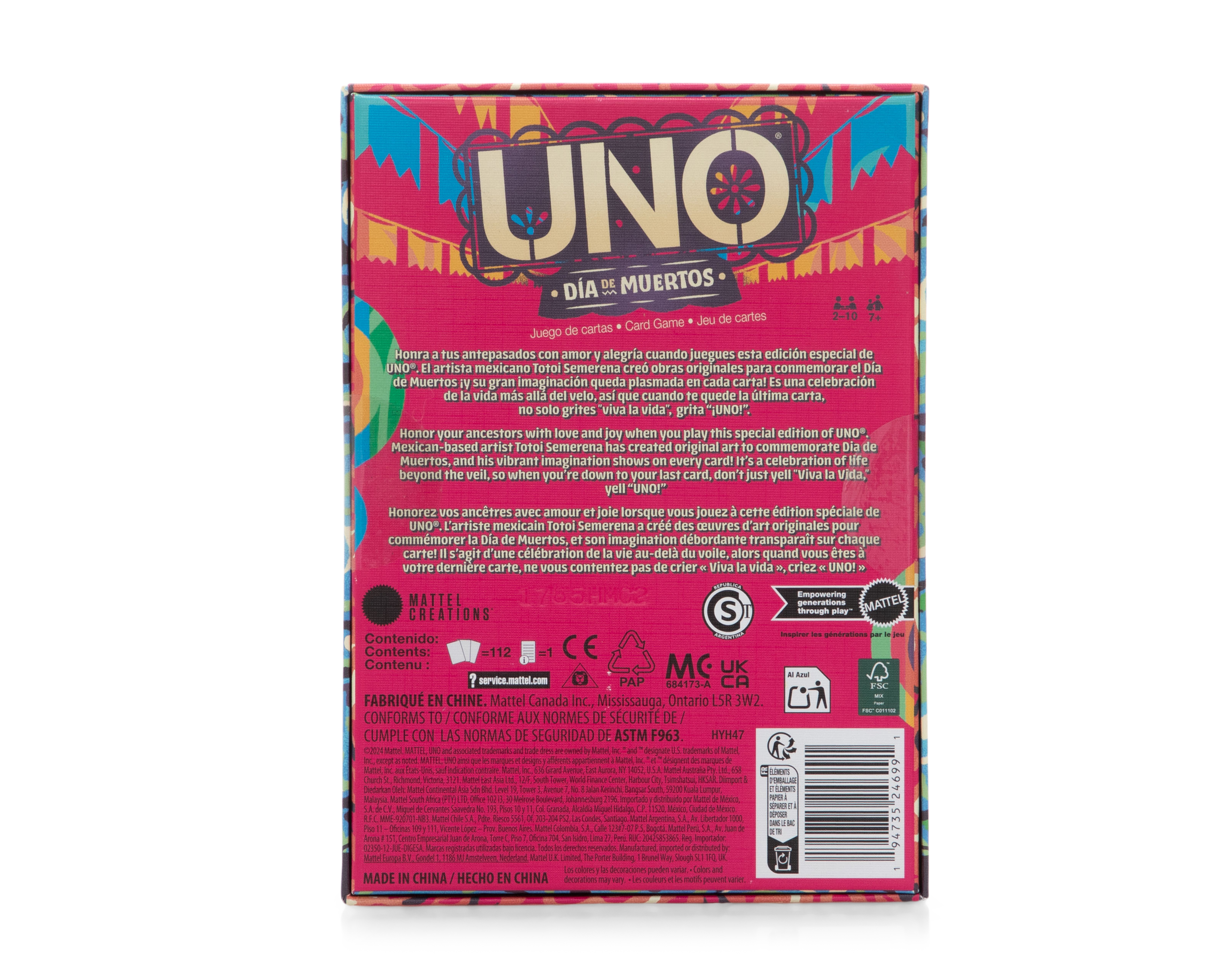 Foto 3 pulgar | Foto 2 | Juego de Mesa Uno Mattel Día de Muertos