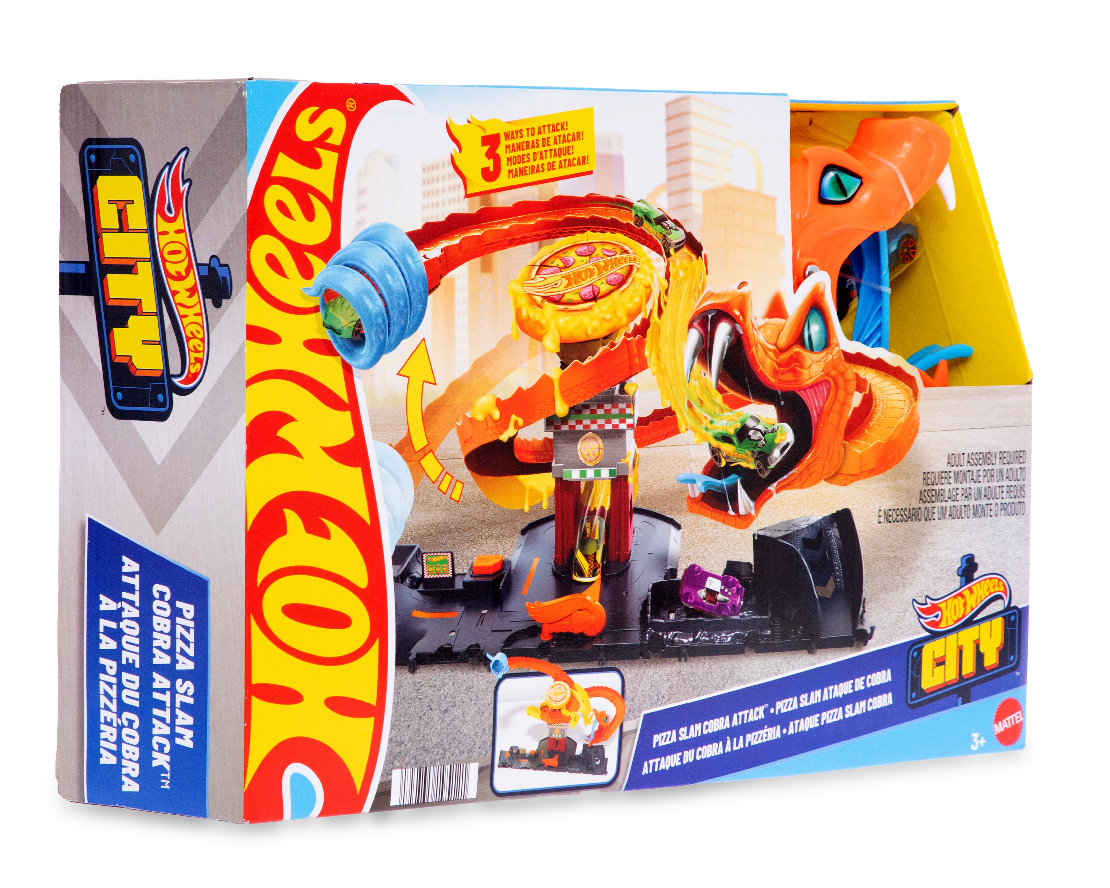 Foto 4 pulgar | Foto 3 | Pista de Juguete Hot Wheels City Pizza Slam Ataque de Cobra