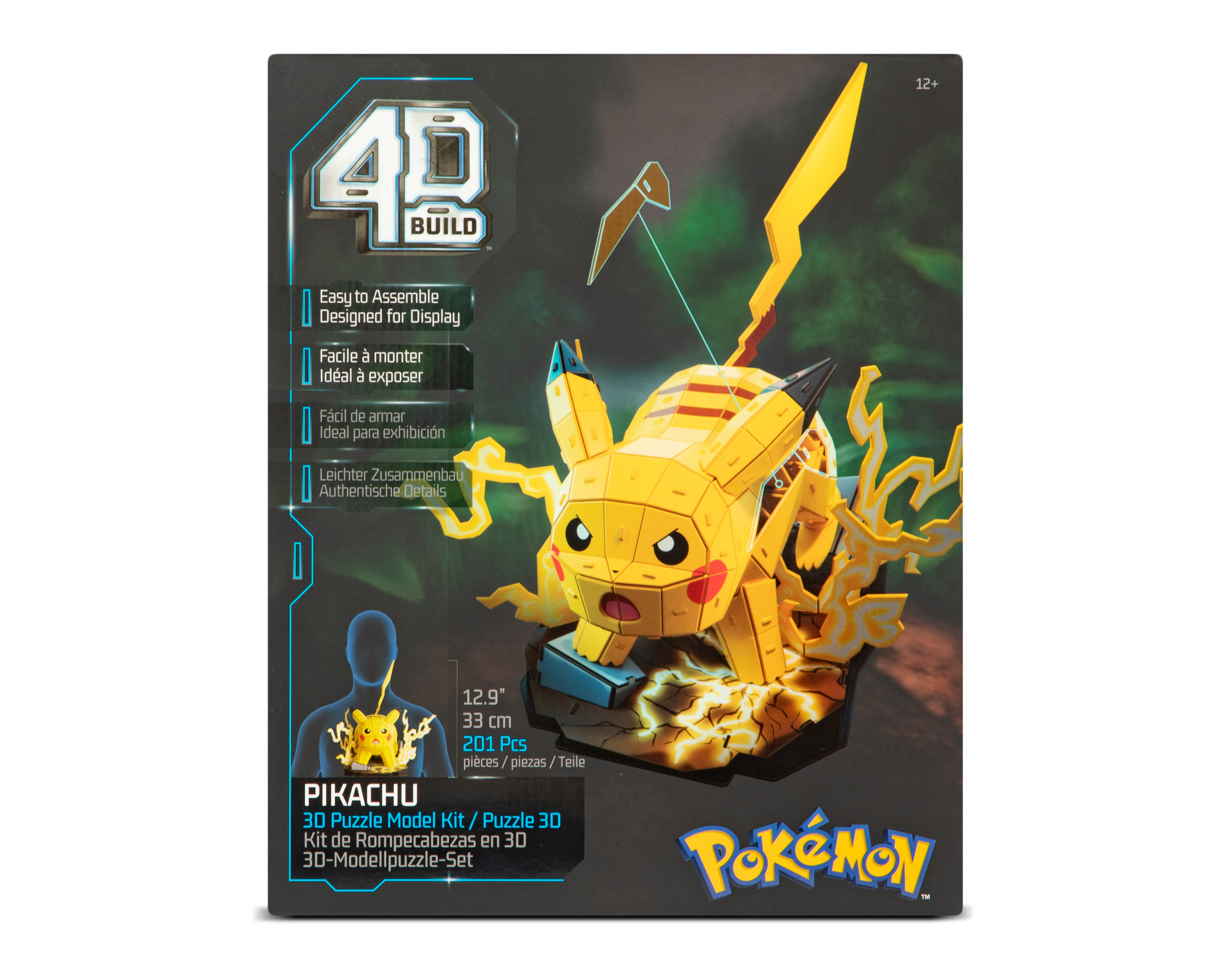 Foto 2 pulgar | Foto 1 | Rompecabezas 4D Build Pikachu Pokémon Spin Master 201 Piezas