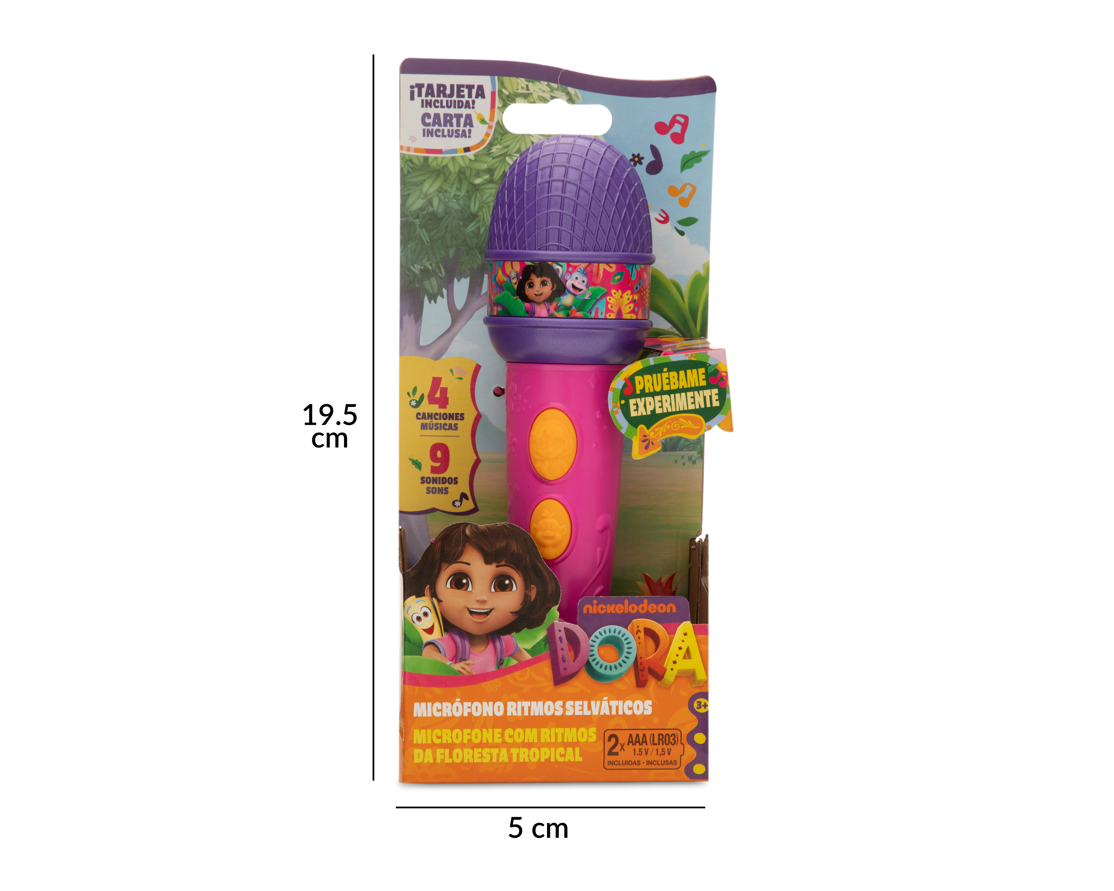 Foto 3 | Foto 3 | Micrófono Dora Ritmos Selváticos Spin Master con Música y Sonido