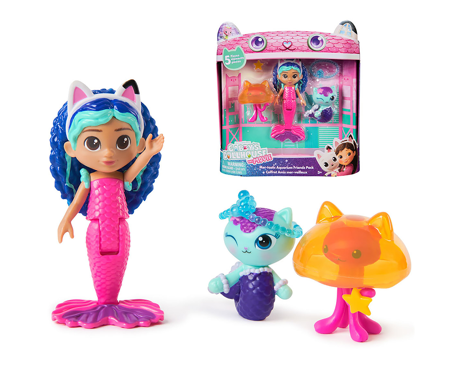Foto 2 pulgar | Foto 1 | Set de Figuras Amigos del Acuario Gabby's Dollhouse La Pelicula 5 Piezas