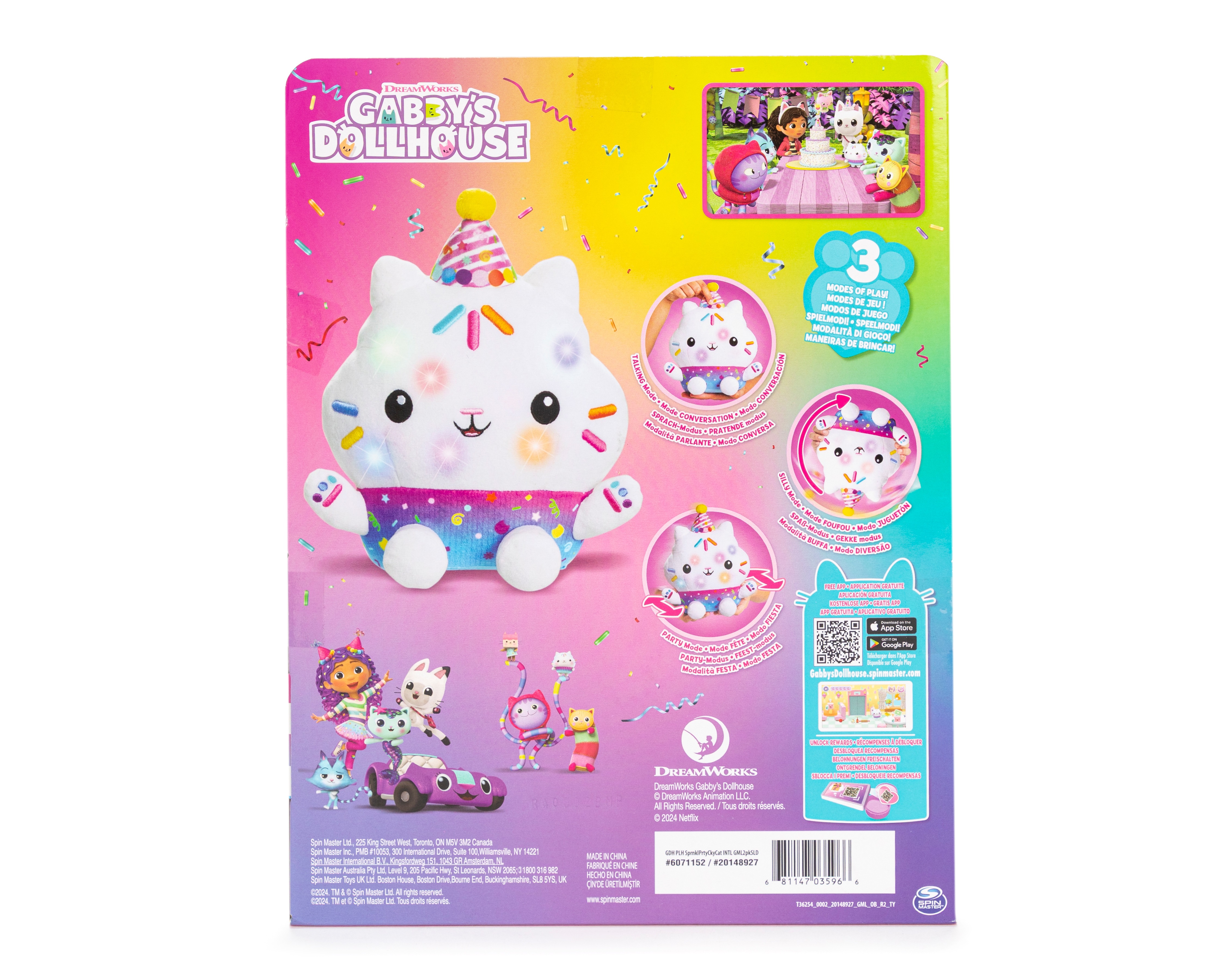 Foto 2 | Foto 2 | Cakey Cat Fiesta de Chispitas Gabby's Dollhouse con Luces y Sonidos