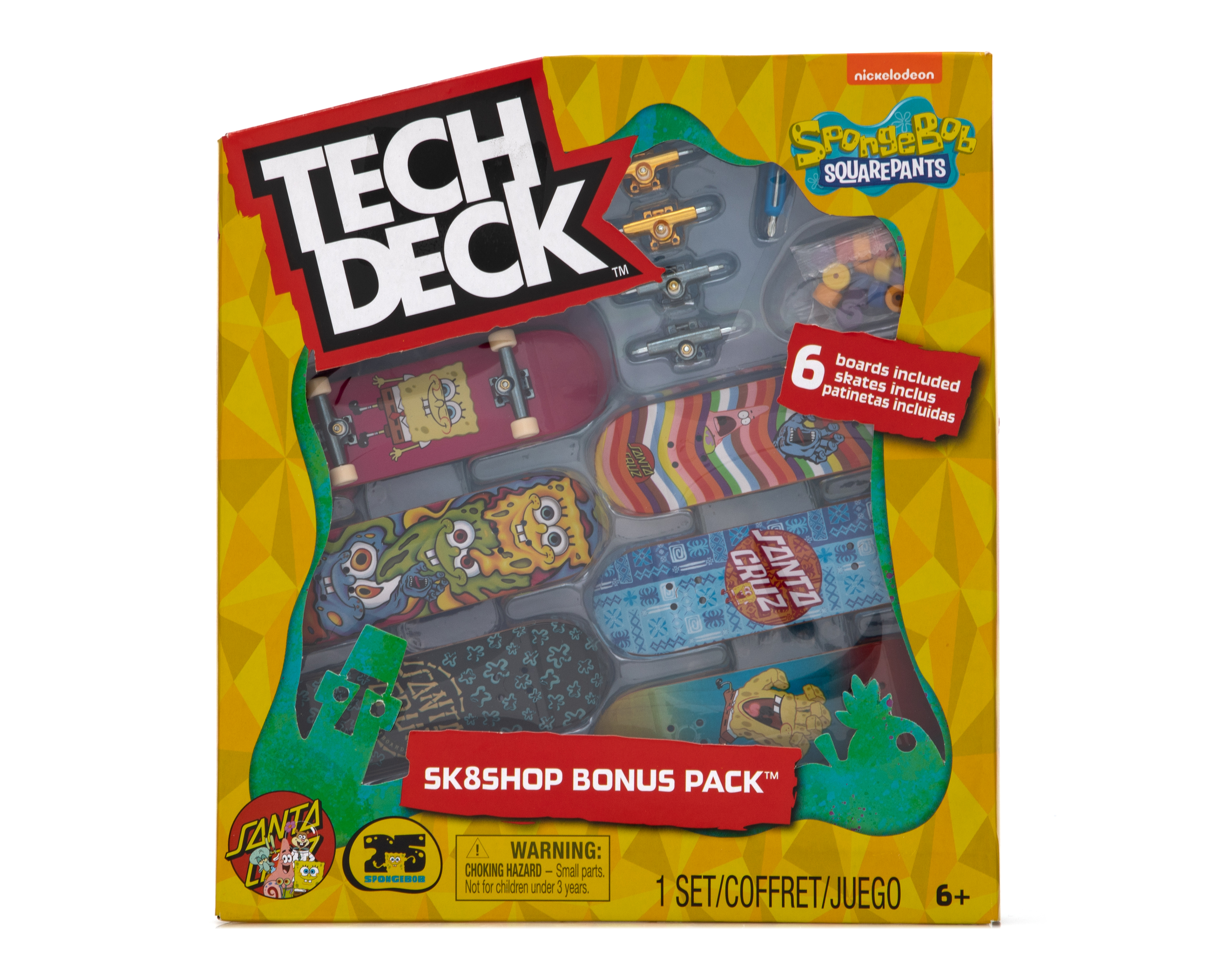 Patineta de Dedos Tech Deck Bob Esponja con Accesorios