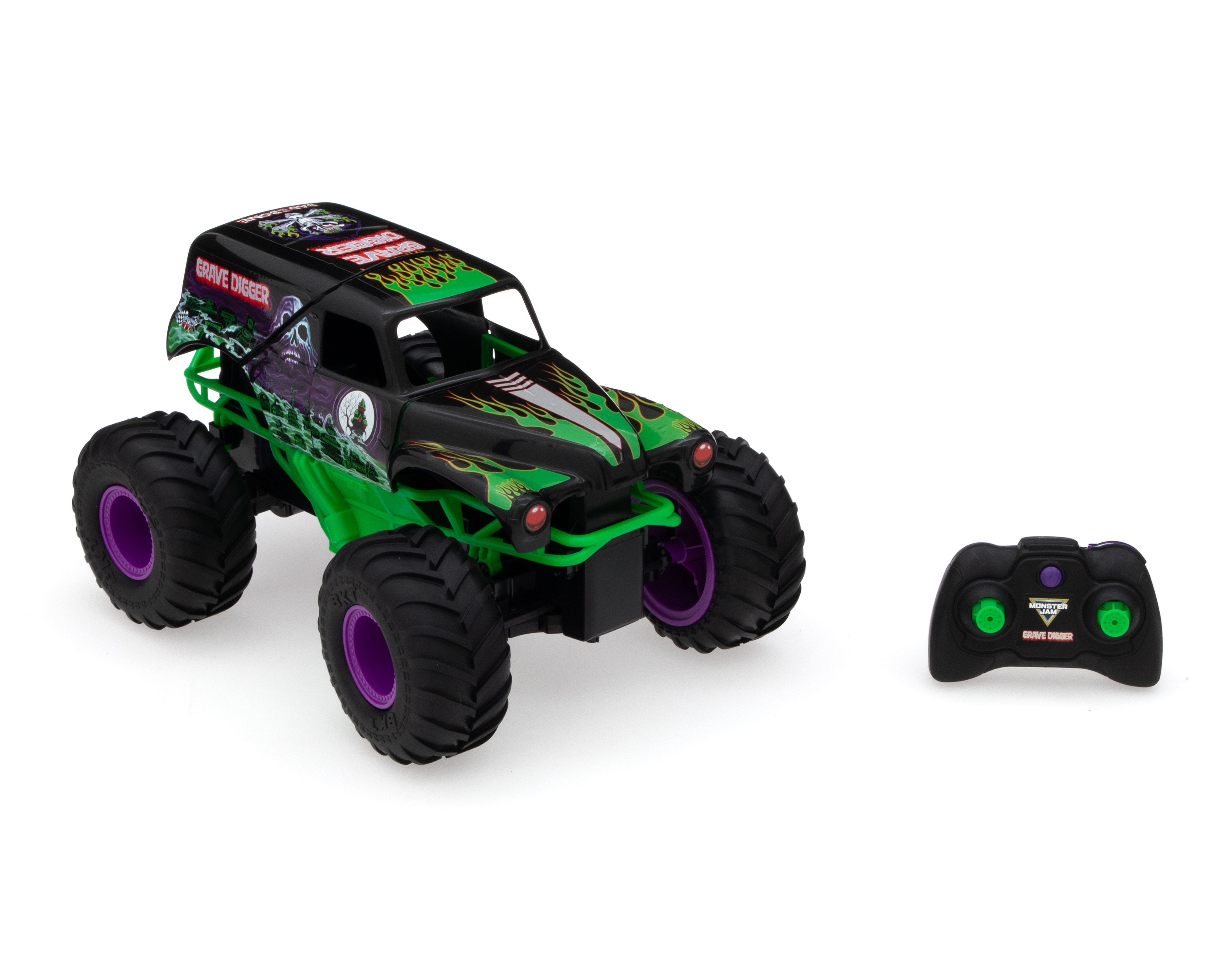 Carro de Control Remoto Monster Jam Smash & Bash Grave Digger