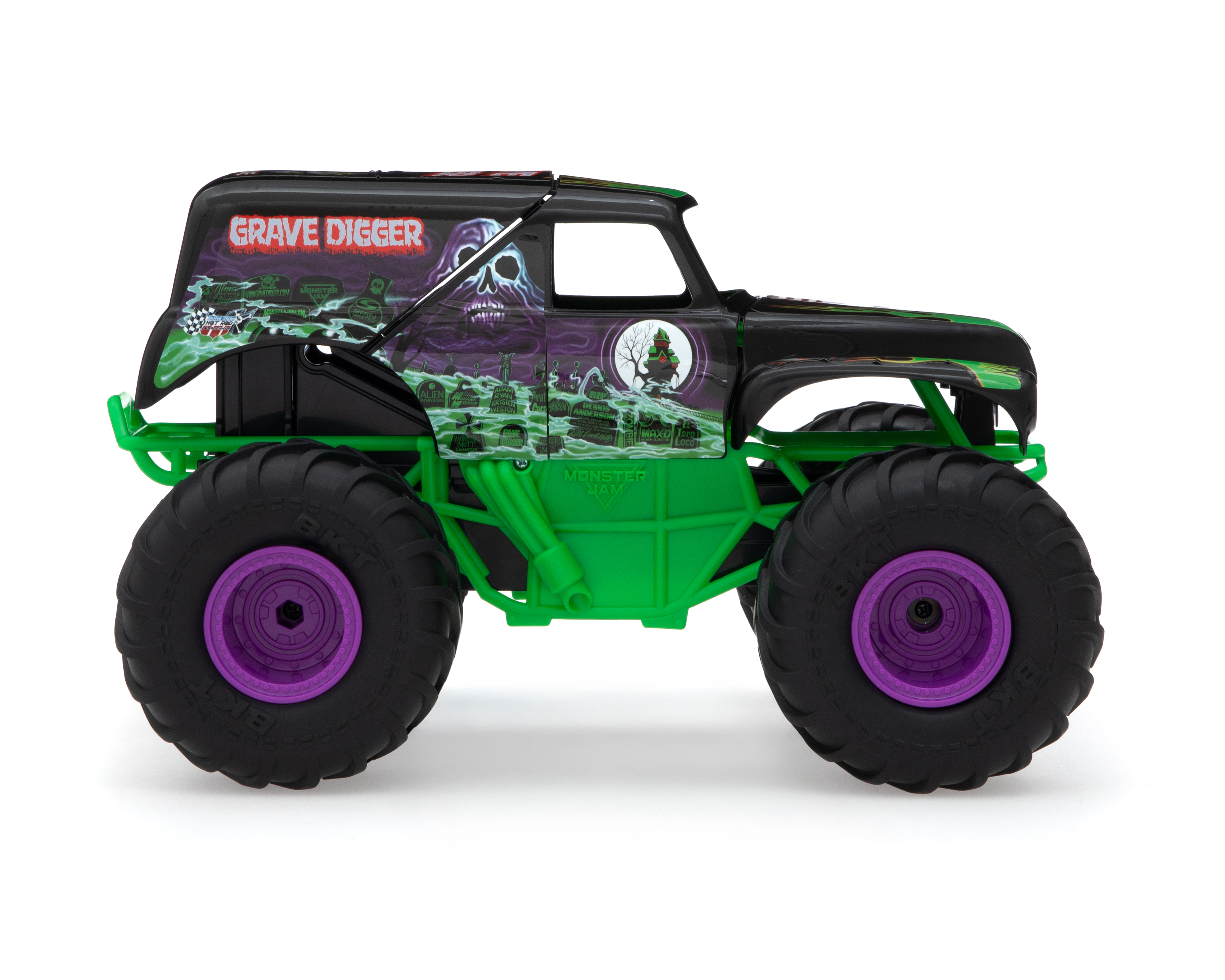 Foto 4 pulgar | Foto 3 | Carro de Control Remoto Monster Jam Smash & Bash Grave Digger