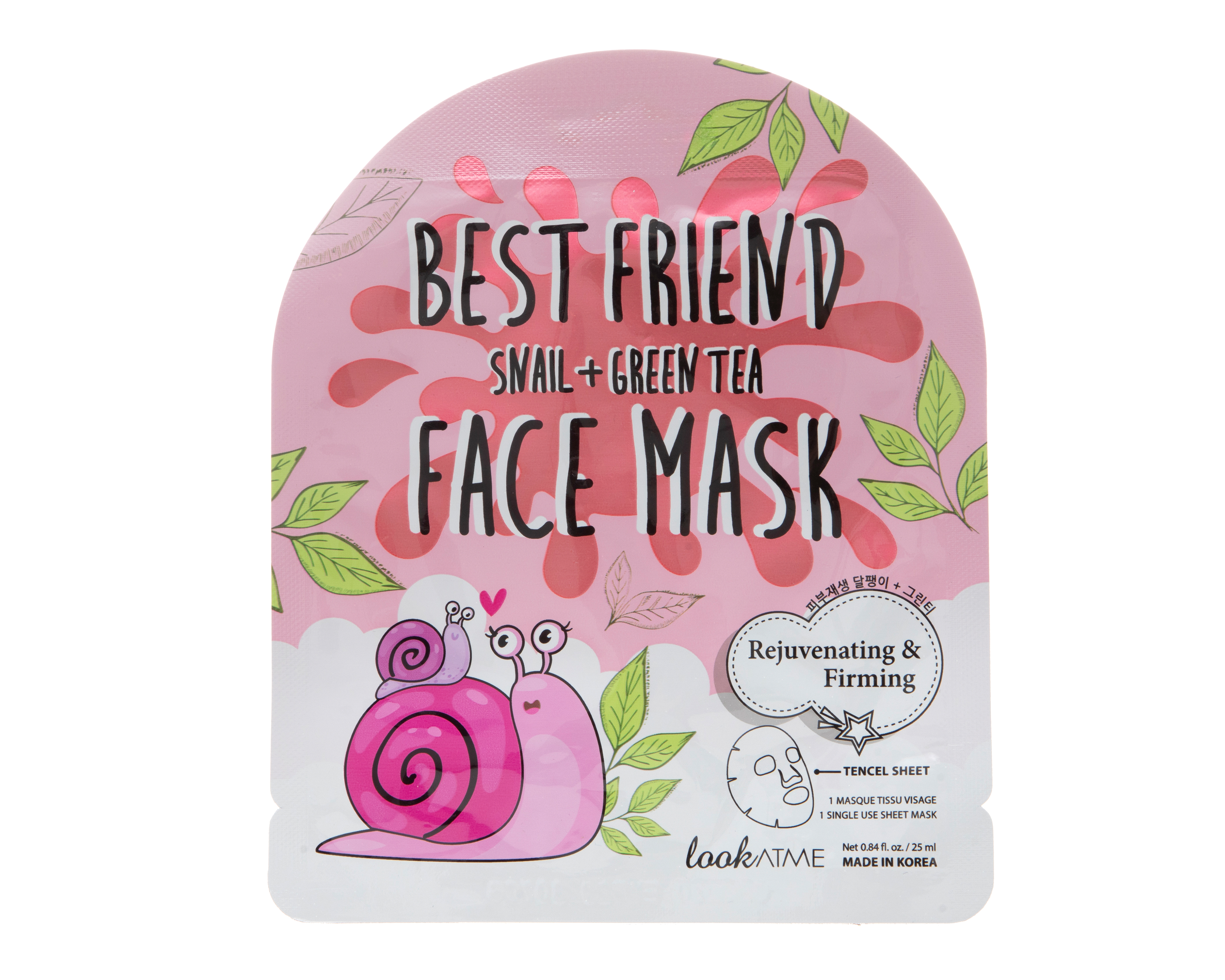 Foto 2 pulgar | Foto 1 | Mascarilla Facial Snail + Green Tea Look At Me Best Friend 25 ml