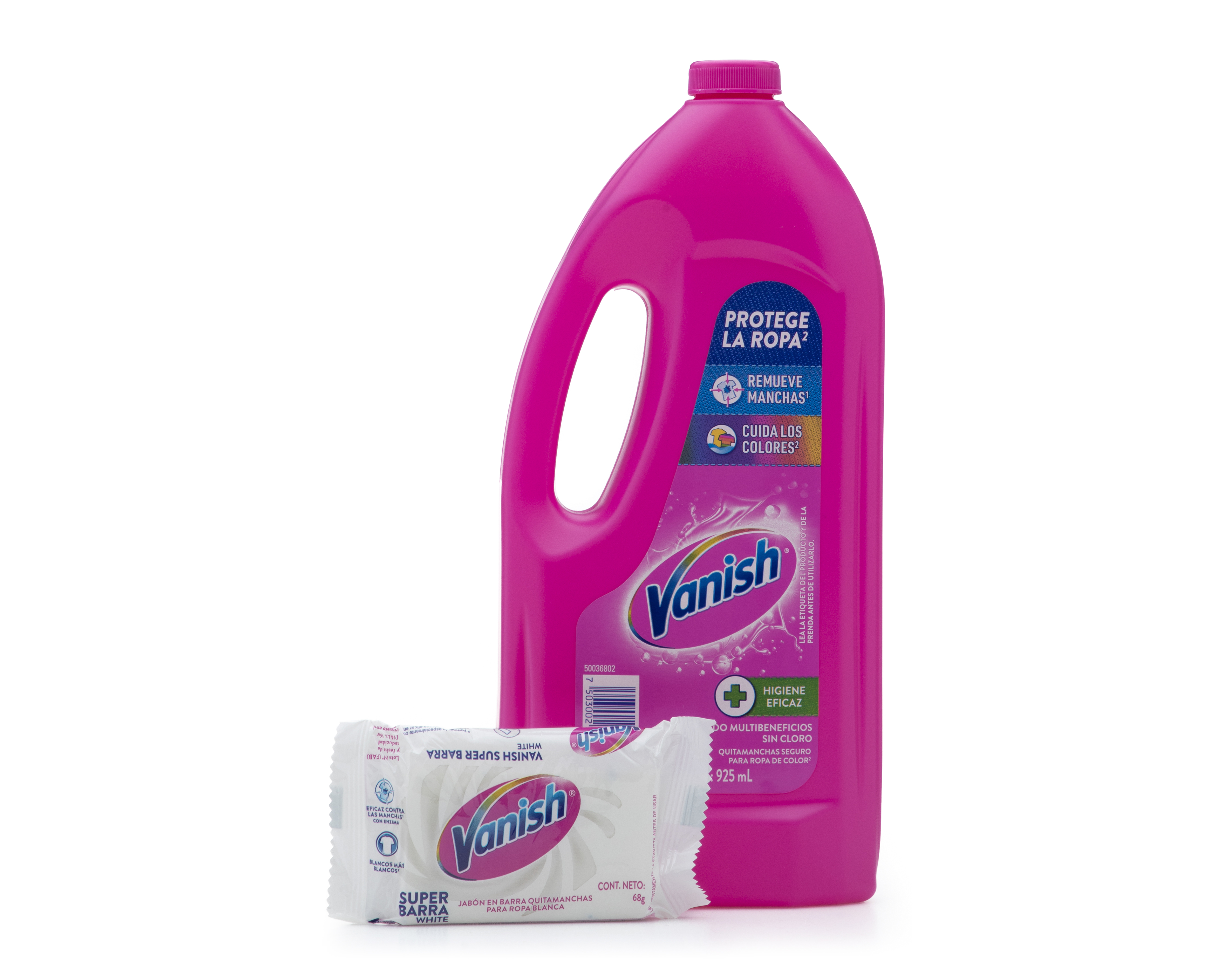 Foto 1 | Foto 1 | Quitamanchas Líquido para Ropa Vanish 925 ml + Jabón en Barra