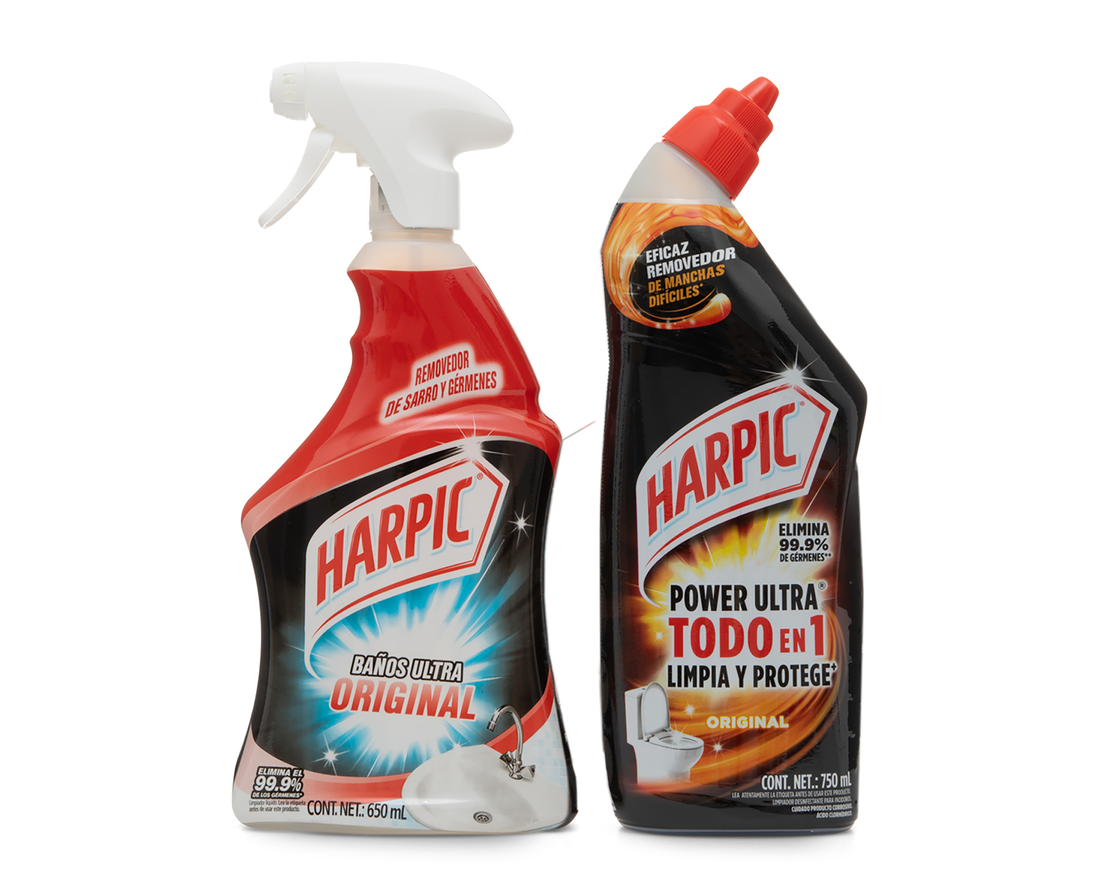 Limpiador Liquido Baños Ultra + Power Ultra Todo en 1 Herpic 2 Piezas