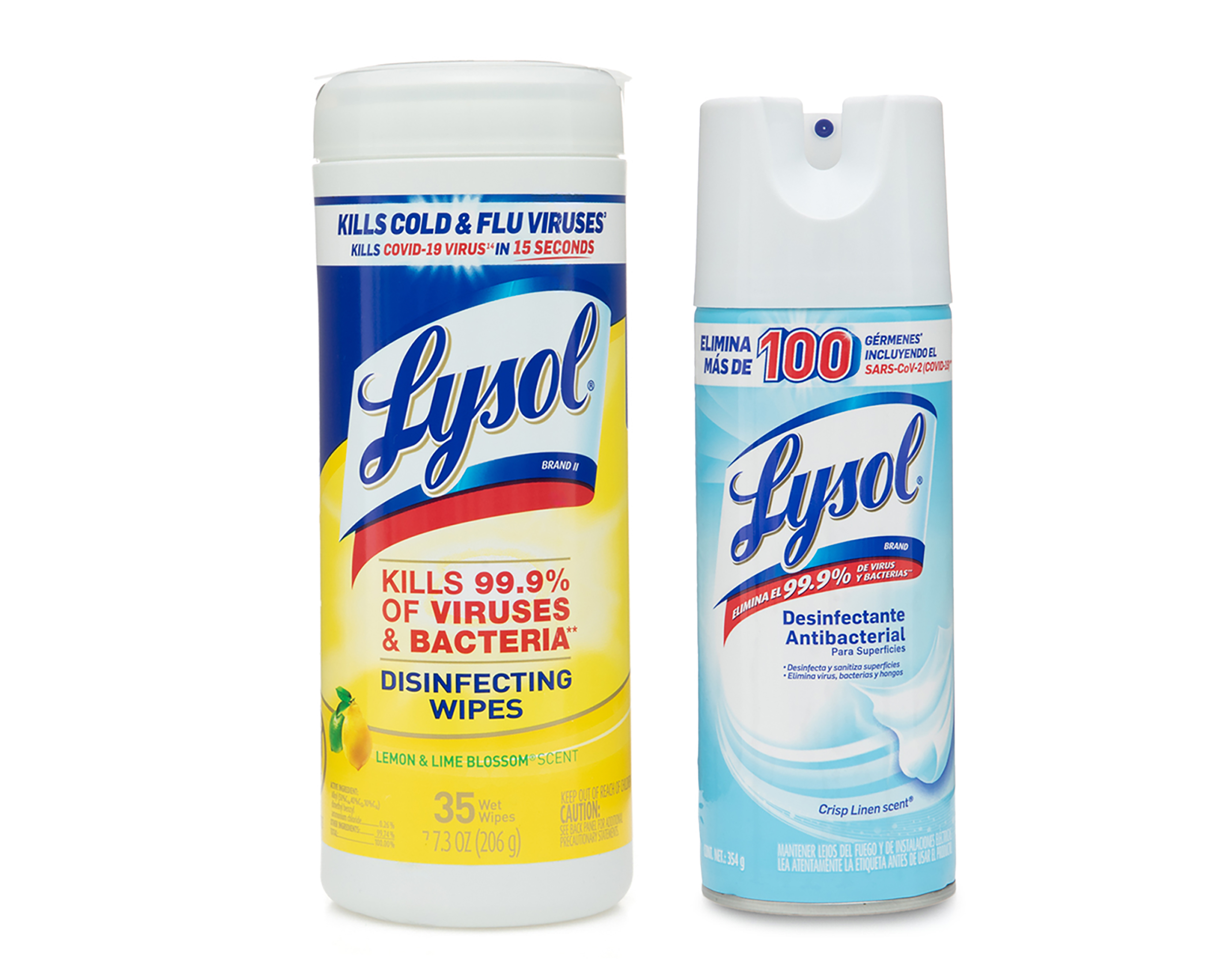 Foto 1 | Foto 1 | Toallitas Desinfectantes + Spray Desinfectante Lysol 2 Piezas