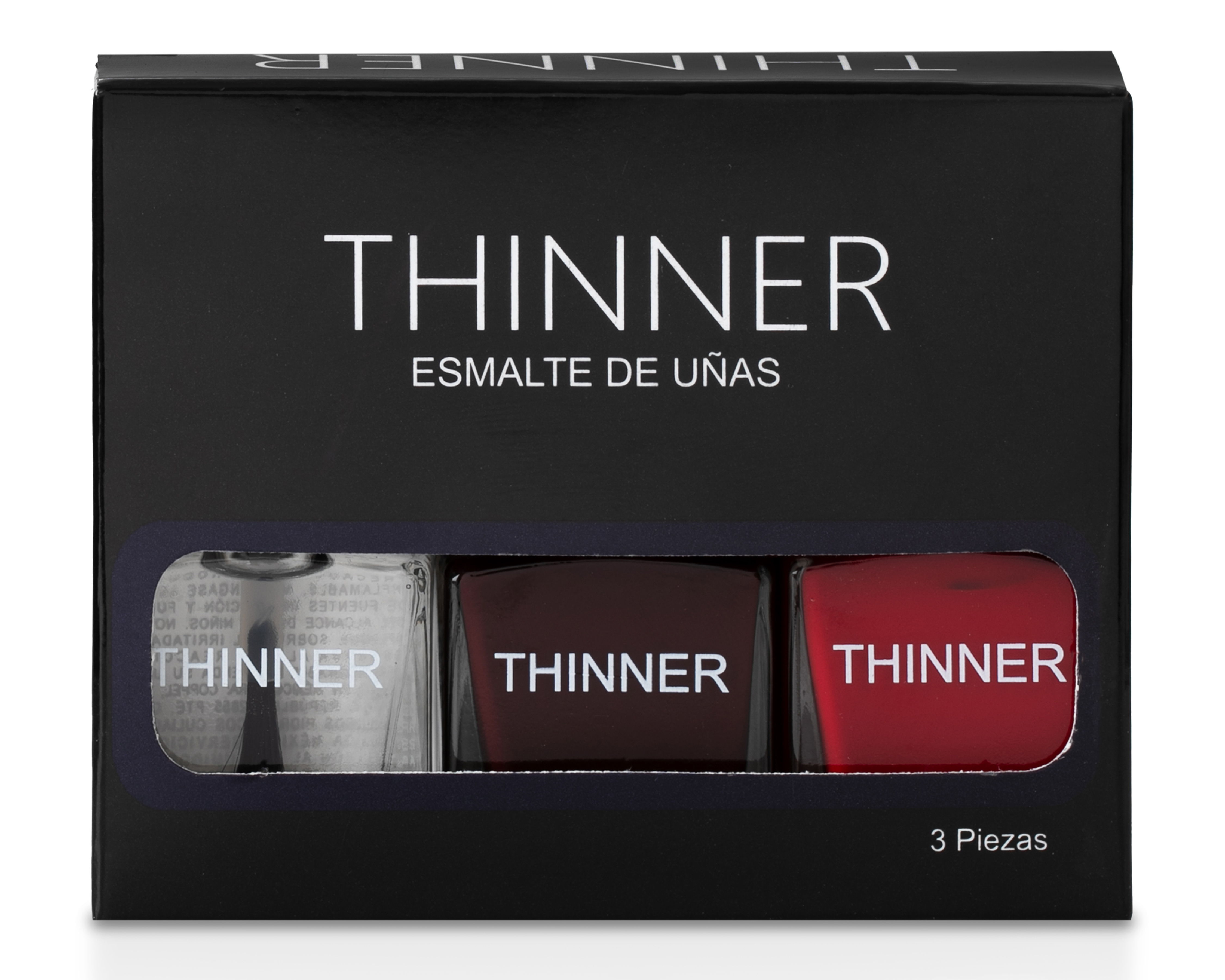 Set de Esmaltes para Uñas Thinner 3 Piezas
