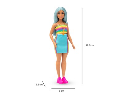 Foto 5 | Foto 5 | Muñeca Barbie Fashionista Cabello Azul
